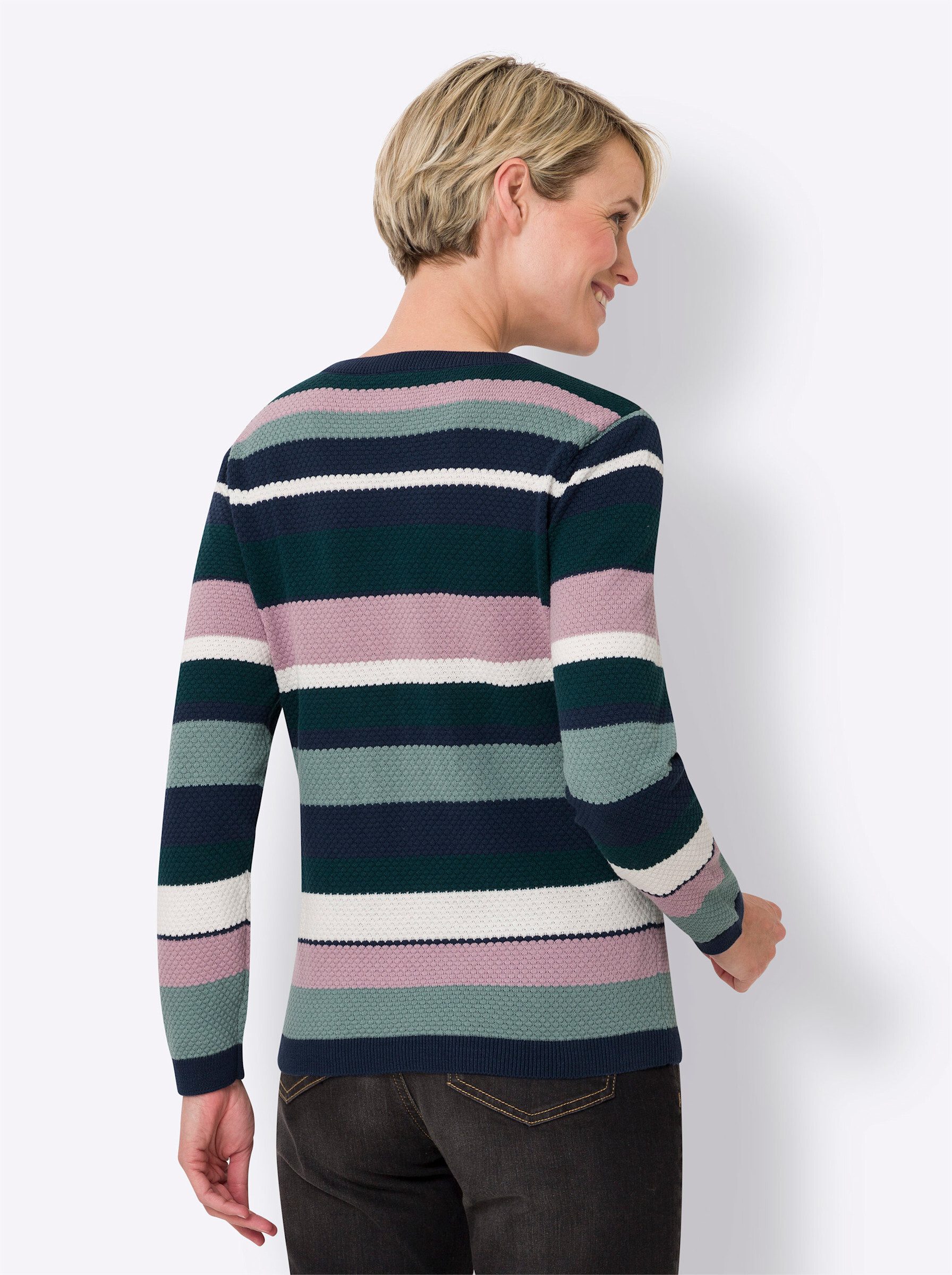 Sieh an! Strickpullover Streifenpullover . günstig online kaufen