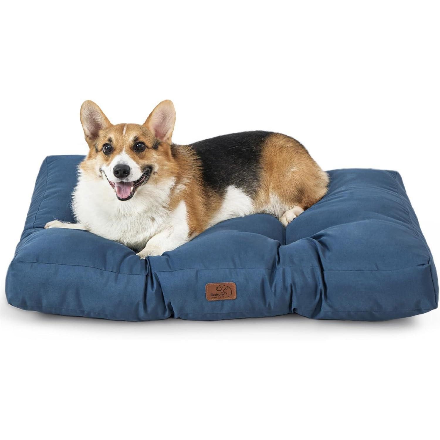 LuxusKollektion Hundebett Hundekissen 76x50cm Hundebett dunkelblau L 76 x B 50 x H 10 cm