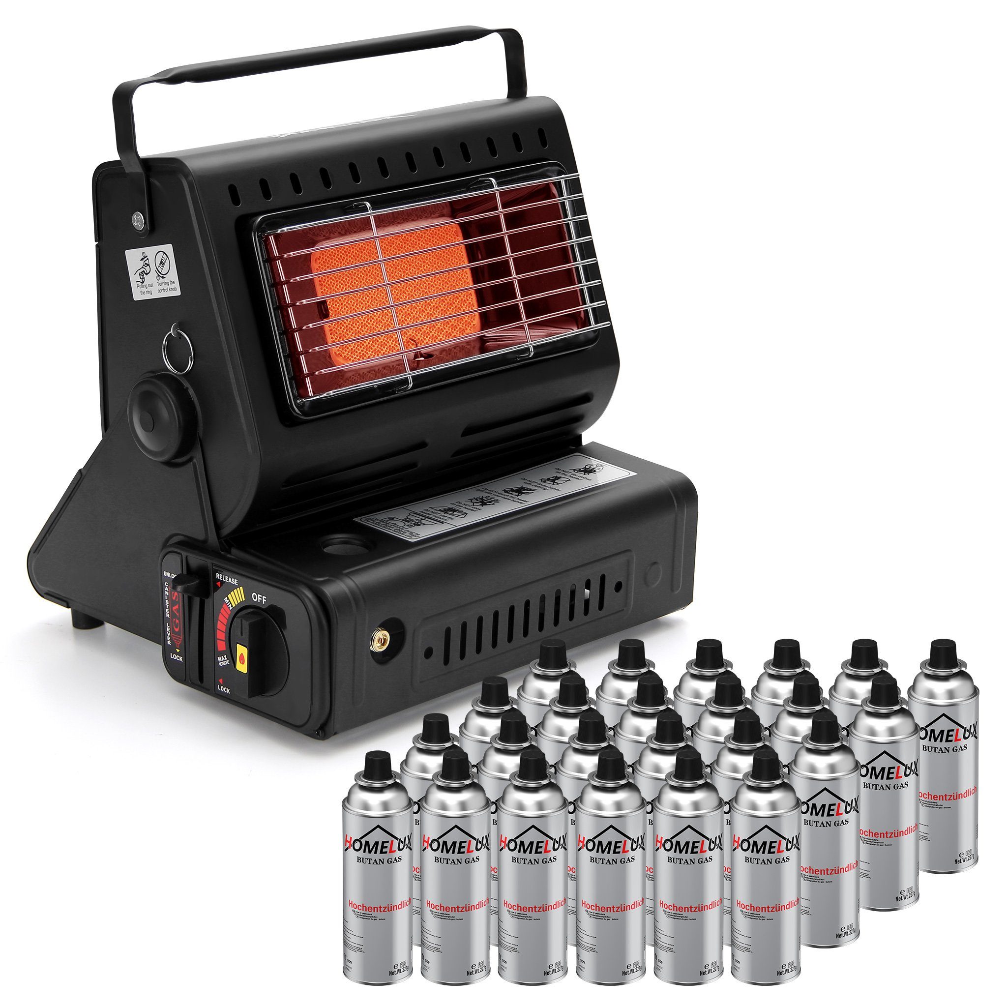 HOMELUX Heizstrahler 1300W 2in1 Tragbare Gasheizung, günstig online kaufen
