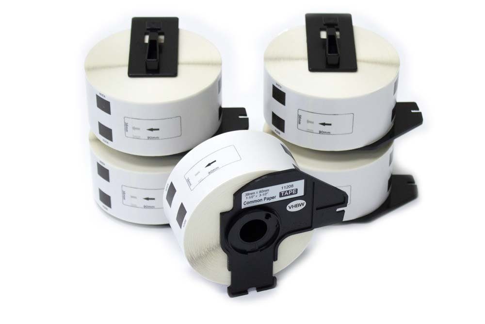vhbw Etikettenpapier passend für PT QL-1050, QL1050N, QL-1060, QL-500 Brother QL1060N