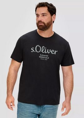 s.Oliver T-Shirt Big Size (2-tlg) Rundhals, kurzarm, Logo-Aufdruck, im 2er Pack