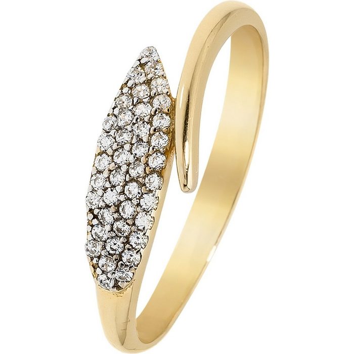 Balia Goldring Balia Ring Blatt für Damen 8K Gold (Fingerring) Fingerring Größe 56 (17 8) 333 Gelbgold - 8 Karat (Blatt gold) Gold 333
