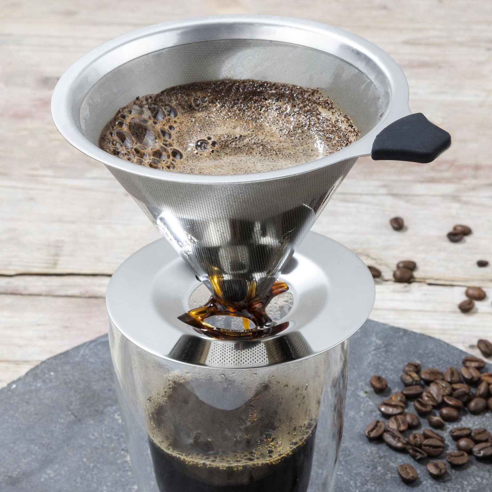 Gravidus Permanentfilter Hochwertiger Kaffeefilter aus Edelstahl für aromatischen Genuss