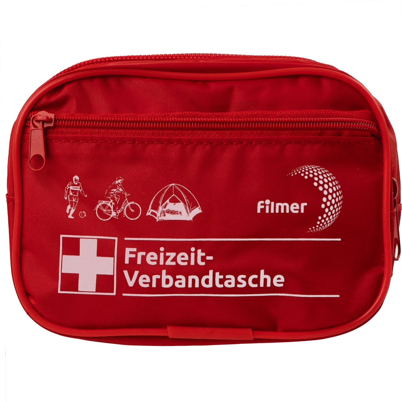 Filmer Erste-Hilfe-Set 21-teiliges Erste-Hilfe-Set, Kompakte Notfall-Tasche für unterwegs, (21 St), Notfall-Ausstattung mit Gürtelschlaufe & Klett-Befestigung