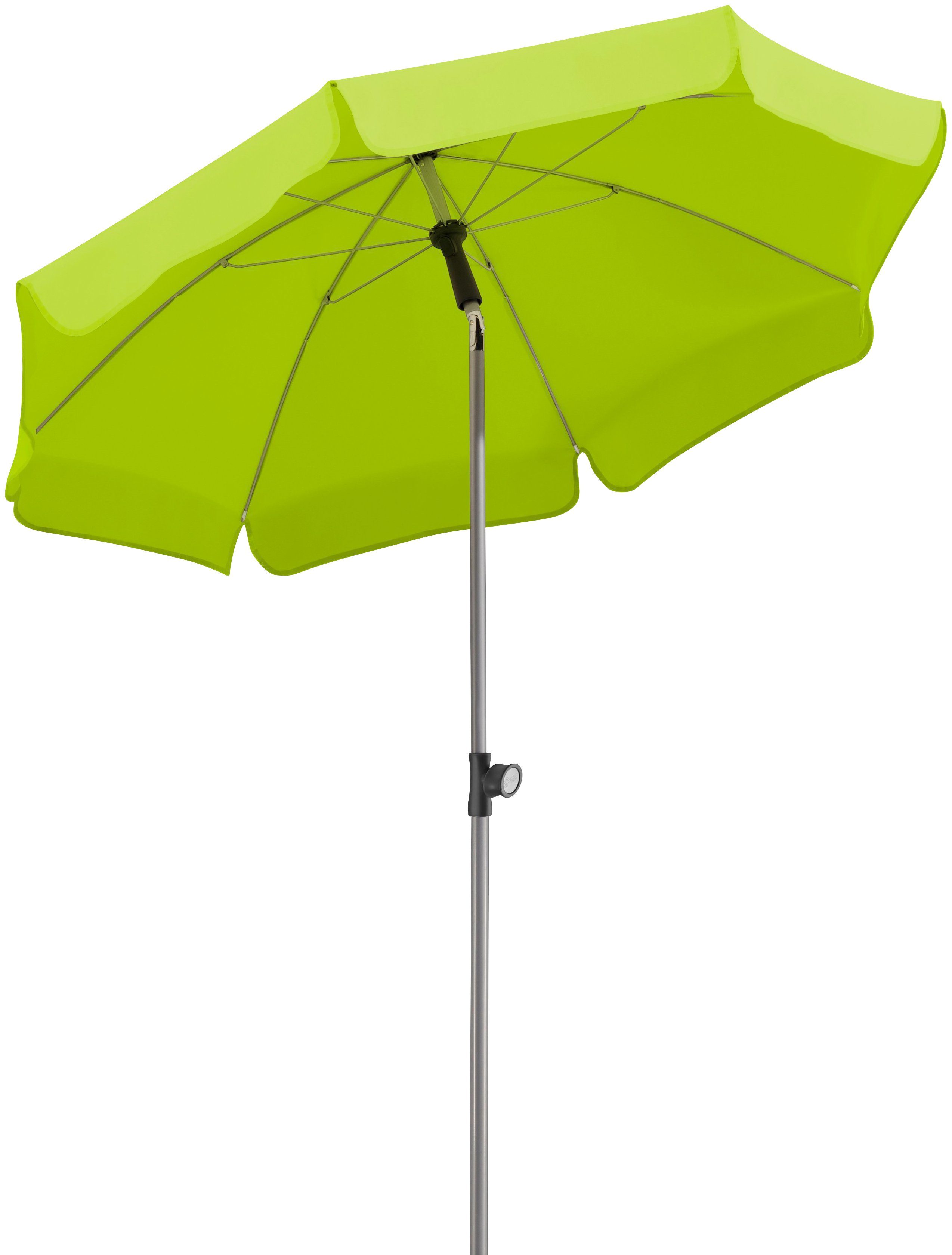 Schneider Balkonschirme Locarno Ø 150 cm Apfelgrün mit Push-Up Mechanik günstig online kaufen
