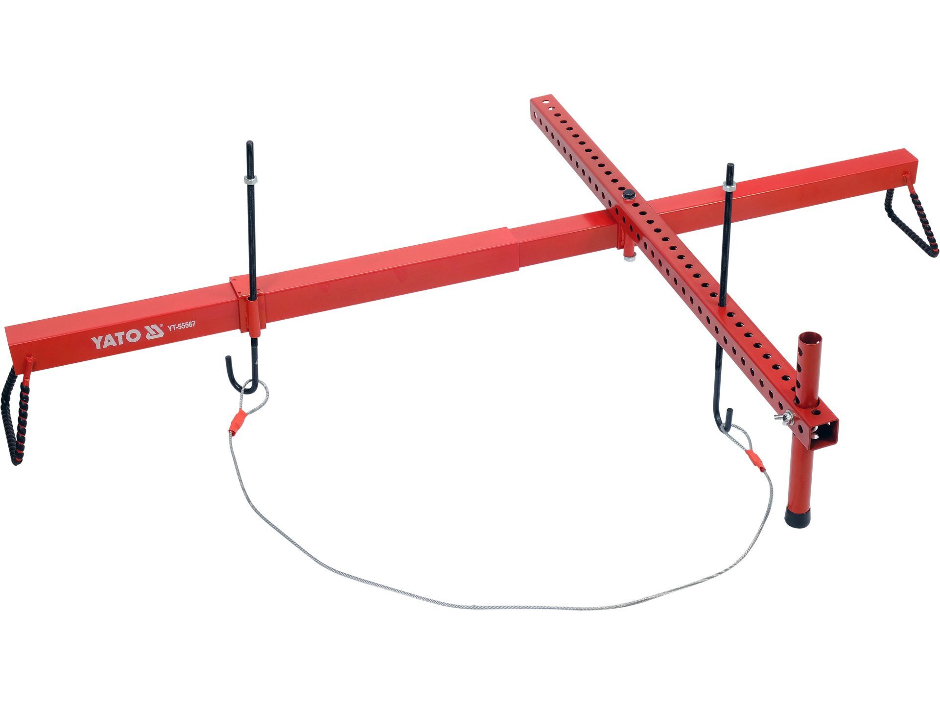 Yato Werkstattkran Motorträger, Motorhalter mit Querstrebe, bis 320 kg, 90?160 cm., Querträger zum Aufhängen des Motors Werkstatt, Baustelle, Garage
