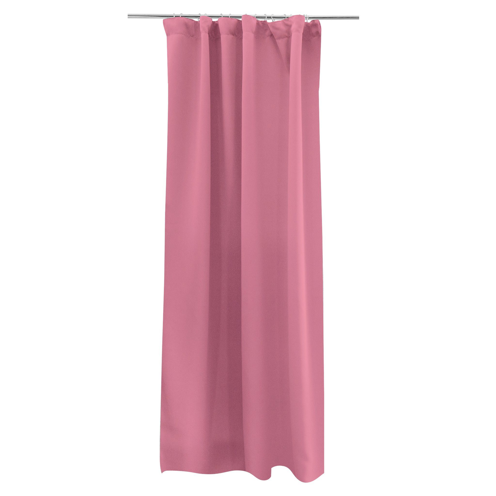 Victoria M. Verdunkelungsvorhang Verdunkelungsvorhang Vorhang mit Kräuselband 140x245 rosa AURORA (1 St), Kräuselband, verdunkelnd, Polyester