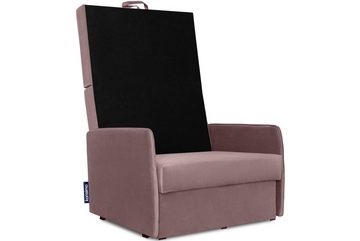 Konsimo Sessel PEDATU Liegesessel, mit Schlaffunktion, mit Bettkasten, langlebiges und schmutzabweisendes