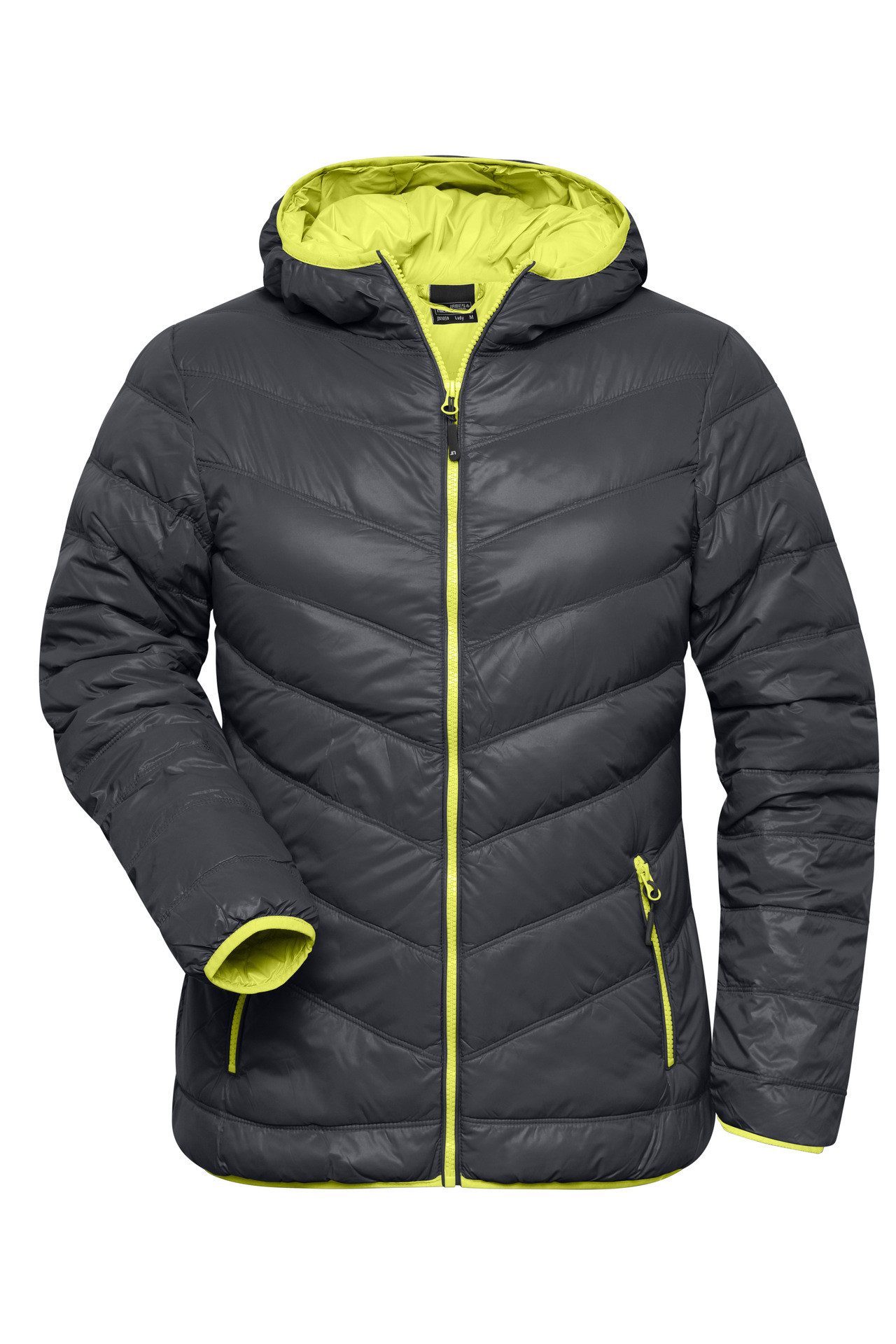 James & Nicholson Daunenjacke Taillierte, sehr leichte Damen Daunenjacke in trendiger Optik JN1059 Wind- und wasserabweisendes Material mit leichtem Glanz