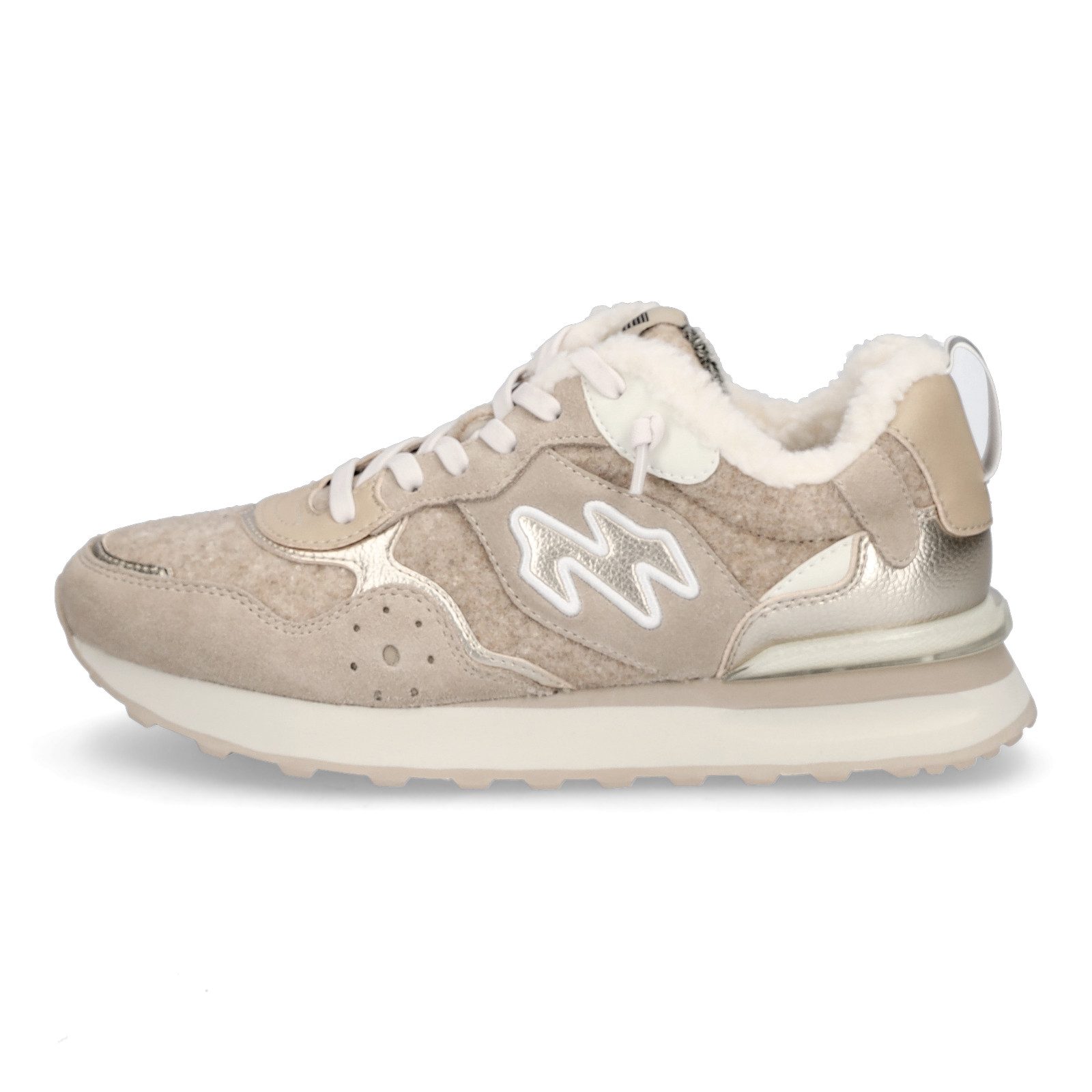 Maripé Maripé Damen Sneaker Amsterdam beige gold Sneaker
