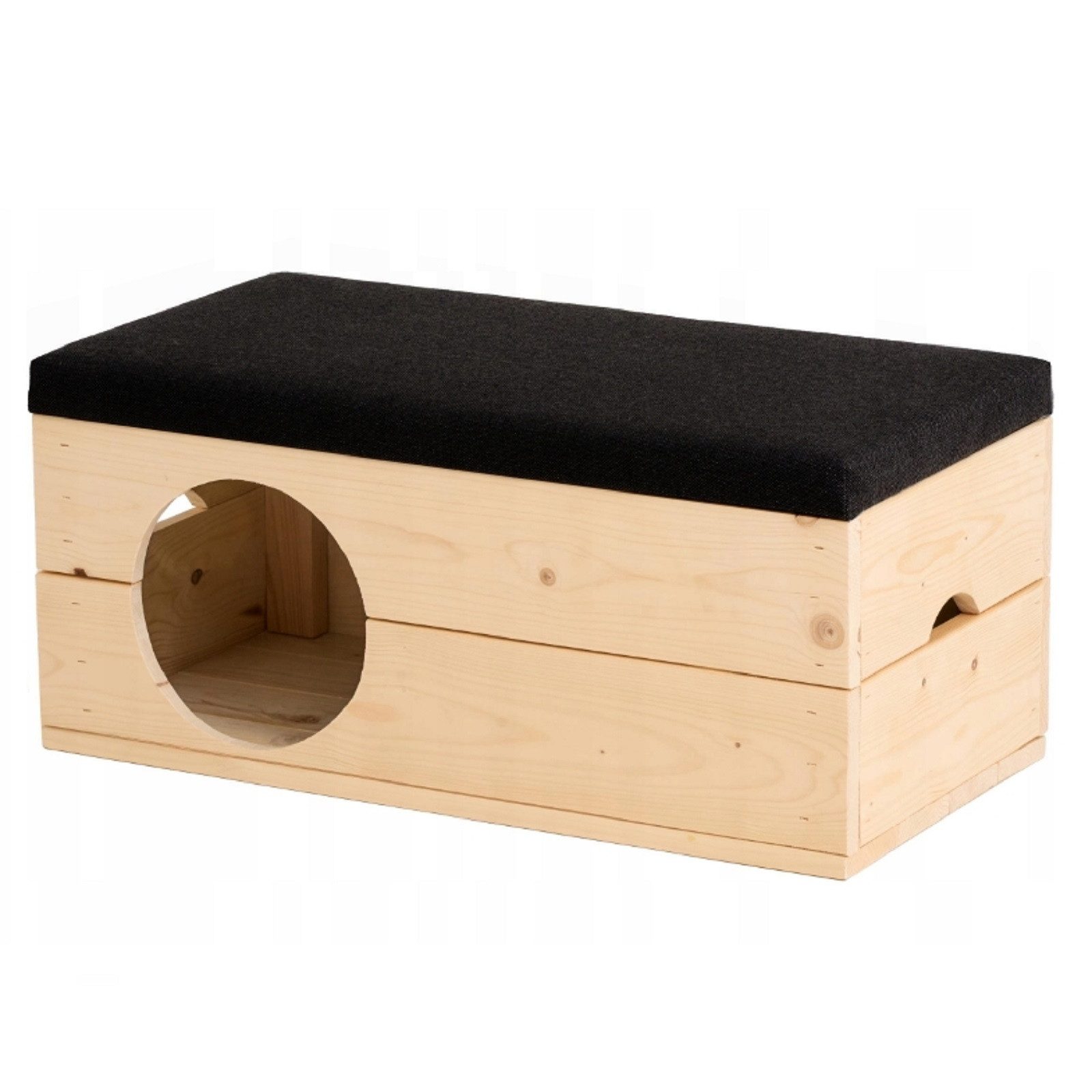 Tierhöhle 80x40x36 cm mit Sitzbank