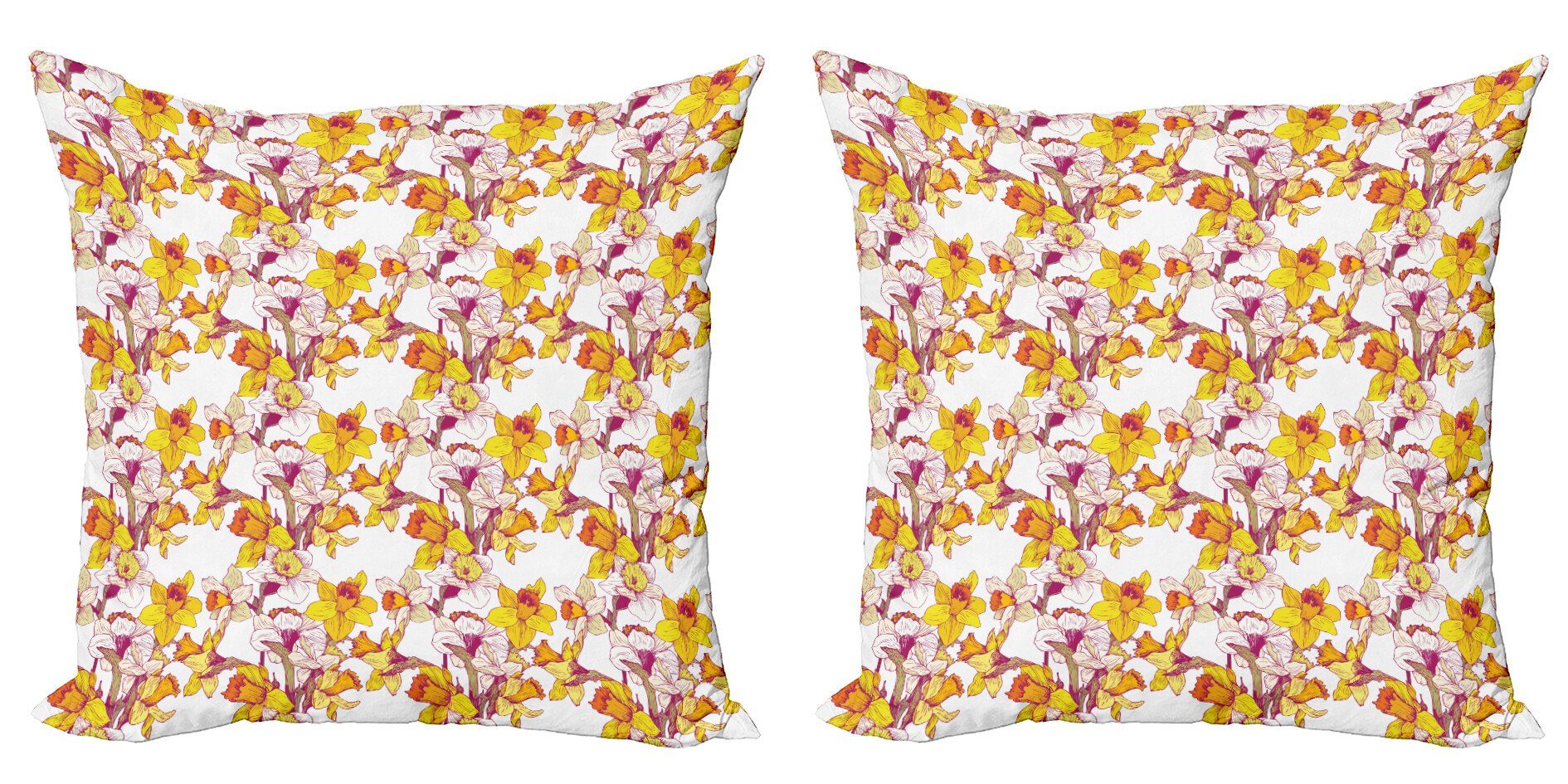 Kissenbezüge Modern Accent Doppelseitiger Digitaldruck, Abakuhaus (2 Stück), Blumen Blumen Frühling Romantik