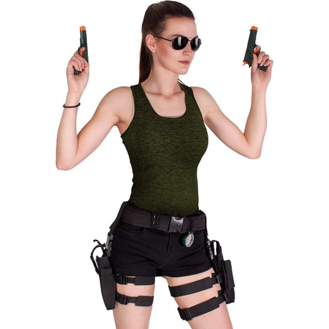 Black Snake Polizei-Kostüm Kostüme Damen - Karneval Kostüm - Sexy Lara Croft, Faschingskostüme Damen