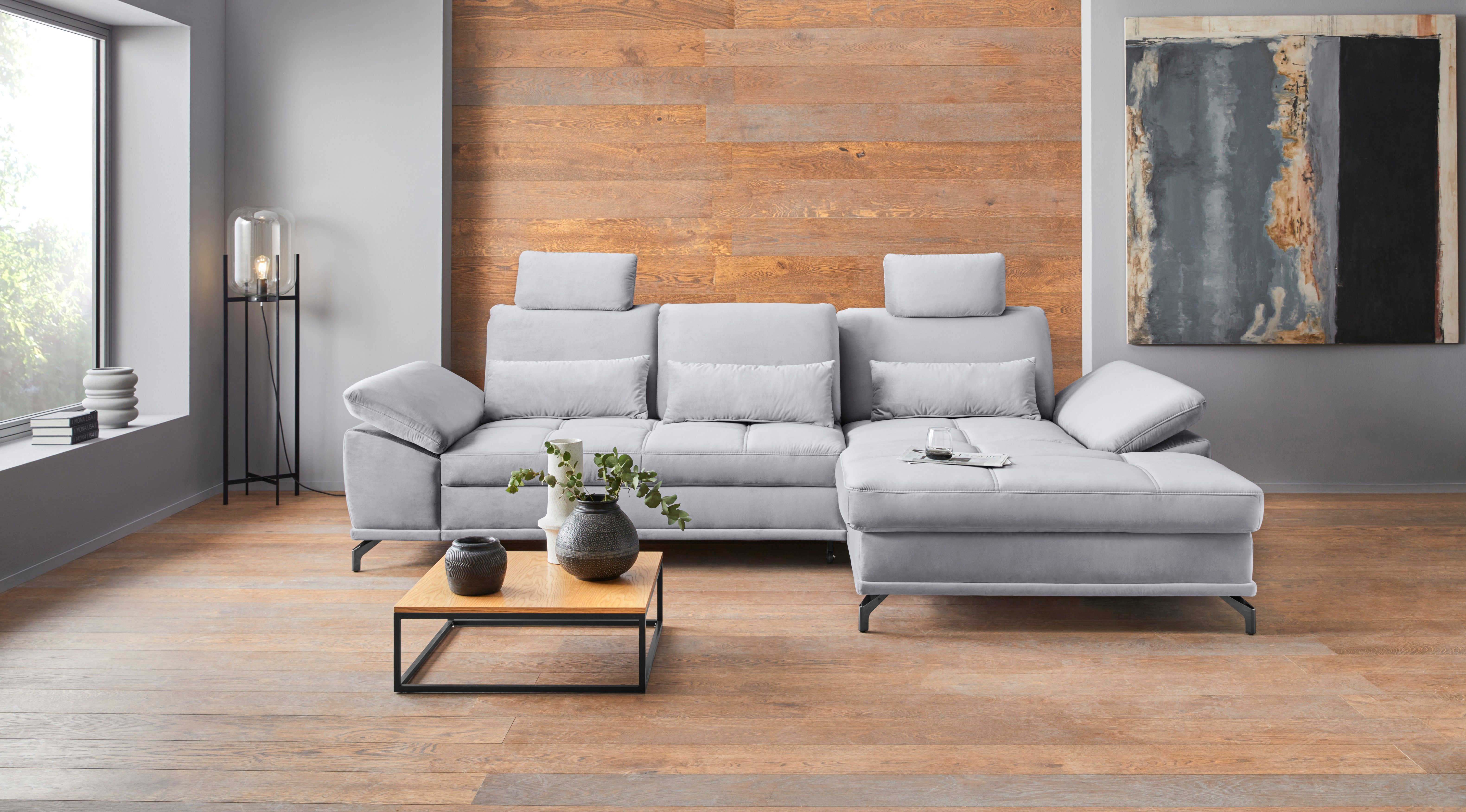 OTTO home Ecksofa Costello L-Form, B: 301 cm mit Sitztiefen-, Armteilverstellung &, 3 Nierenkissen, optional Schlaffunktion & Bettkasten