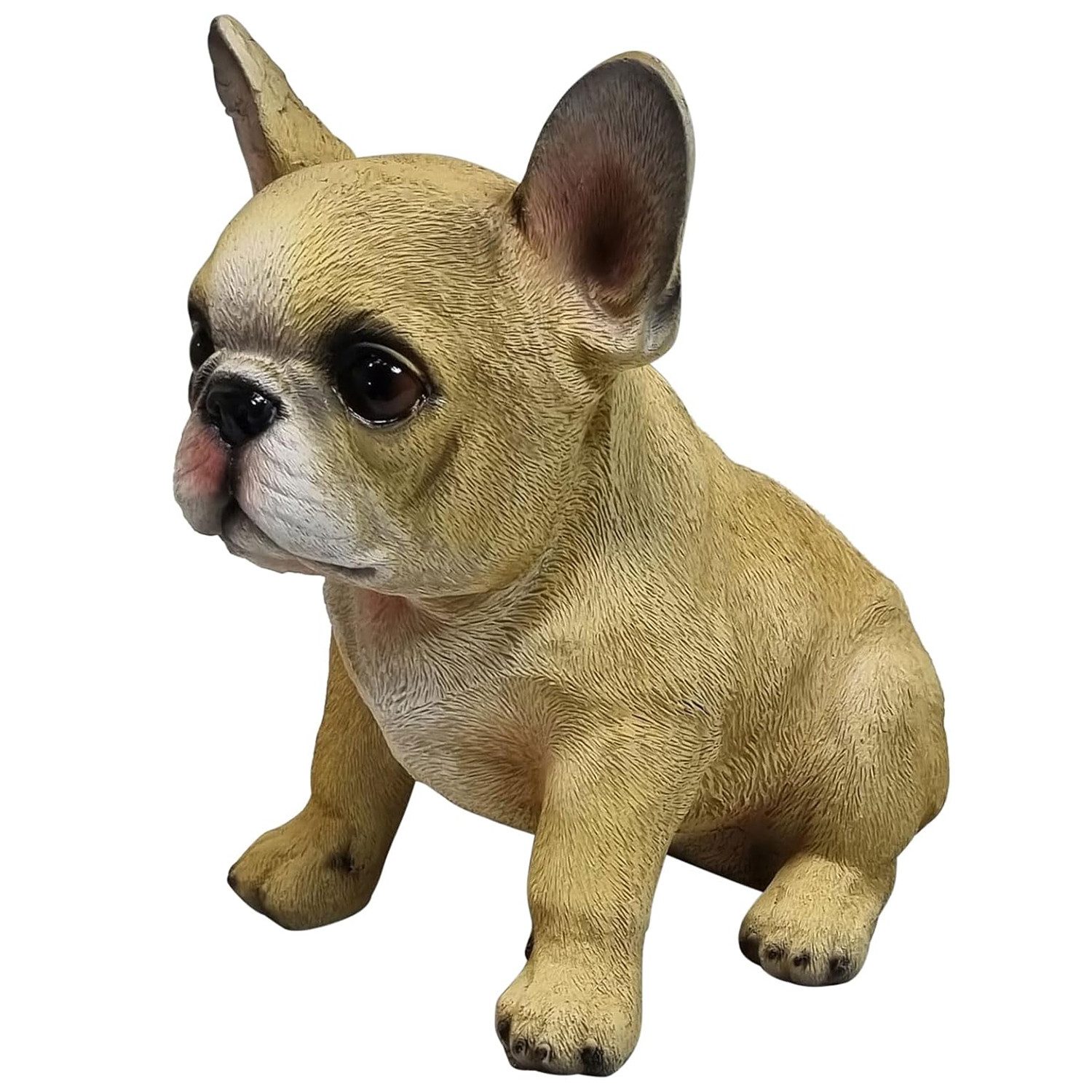 Tierfigur Französische Bulldogge beige Tierfigur Hundewelpe sitzend