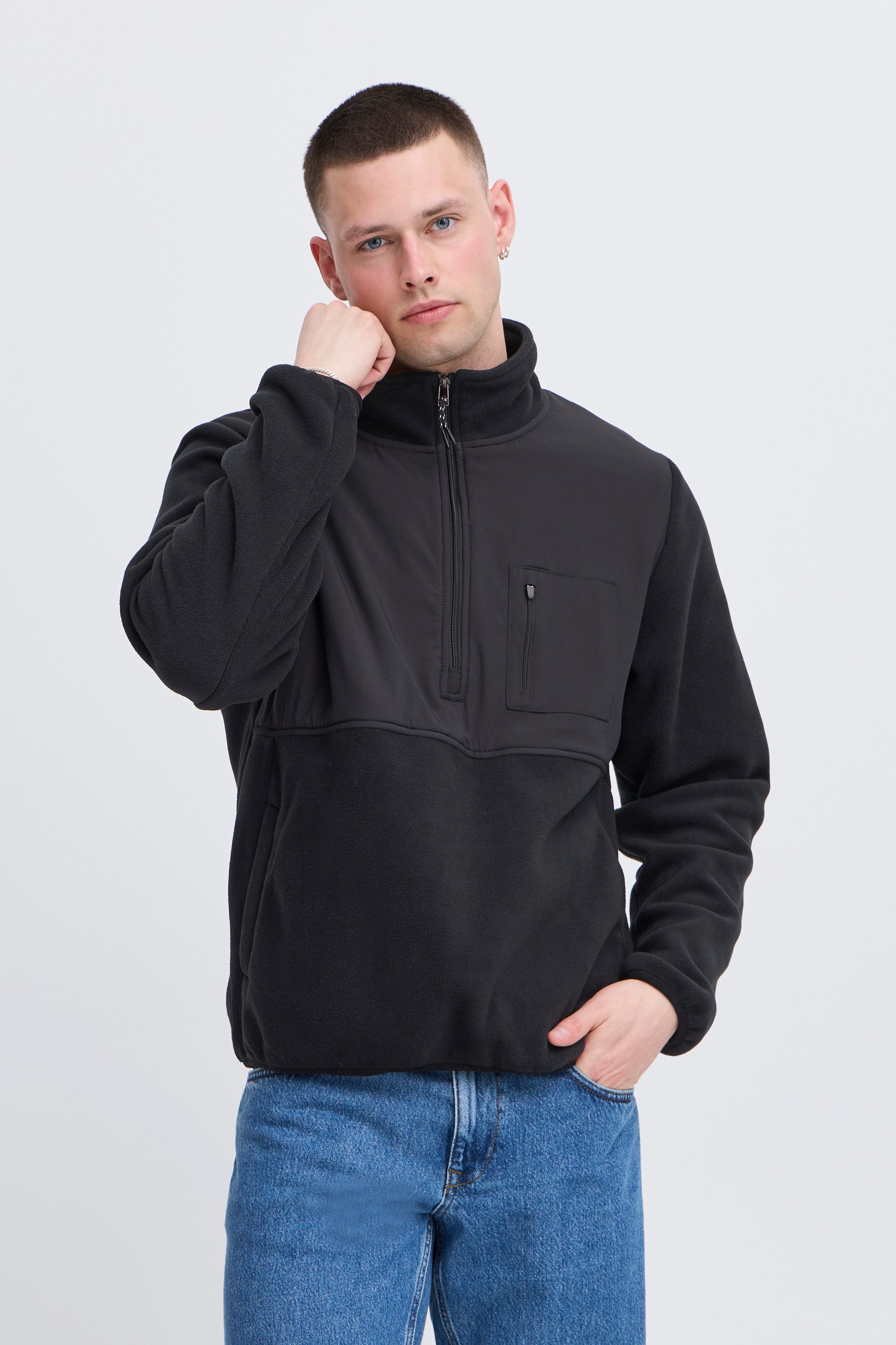 Blend Fleecepullover BHMARIO Sweatshirt halfzipp günstig online kaufen