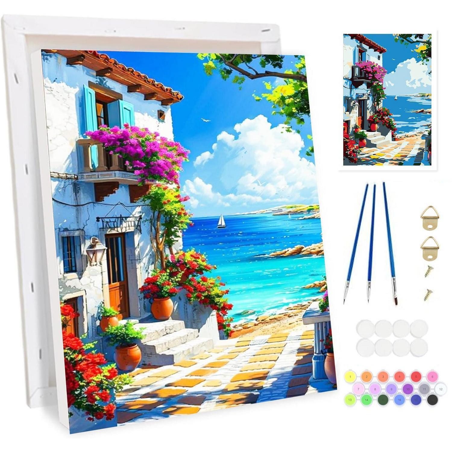 LuxusKollektion Kreativset Malen nach Zahlen Landschaft mit Rahmen 20x30cm