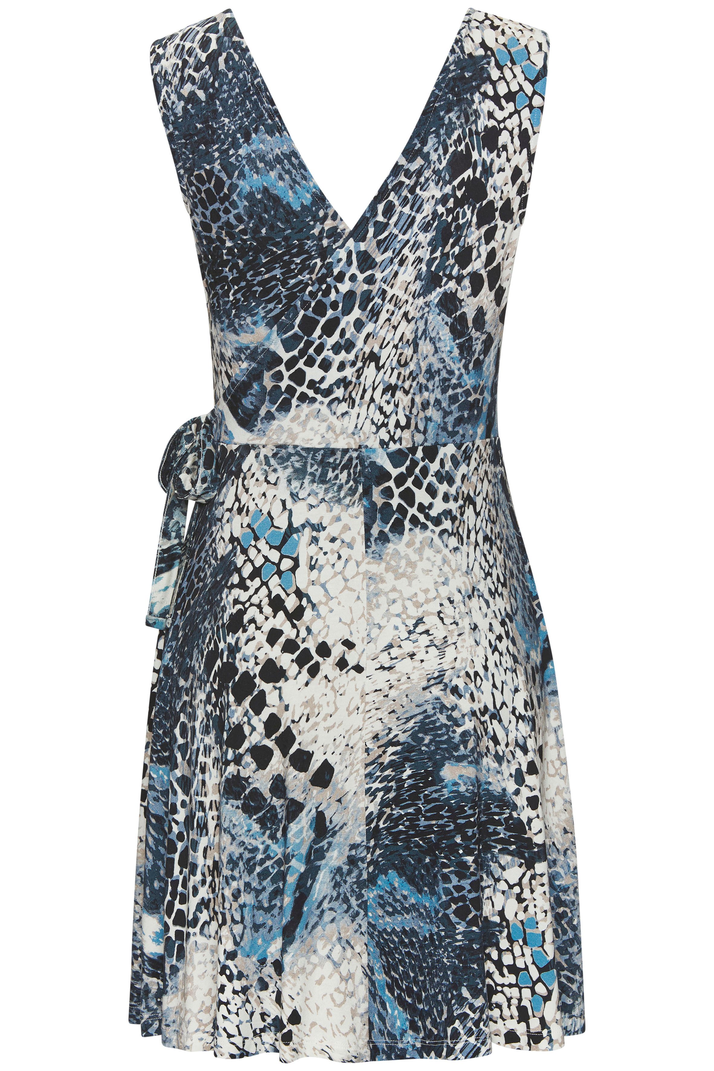 LASCANA Jerseykleid mit V-Ausschnitt und Zierschleife seitlich, mit Animaldruck Sommerkleid, Skaterkleid, Druckkleid, Strandkleid, modisch – Bild 4 von 5