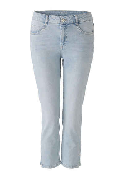 Oui Slim-fit-Jeans Джинси THE CROPPED mid waist, cropped Nieten