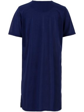 Lucky Nachthemd Nachthemd Kurzarm - Uni V-Ausschnitt