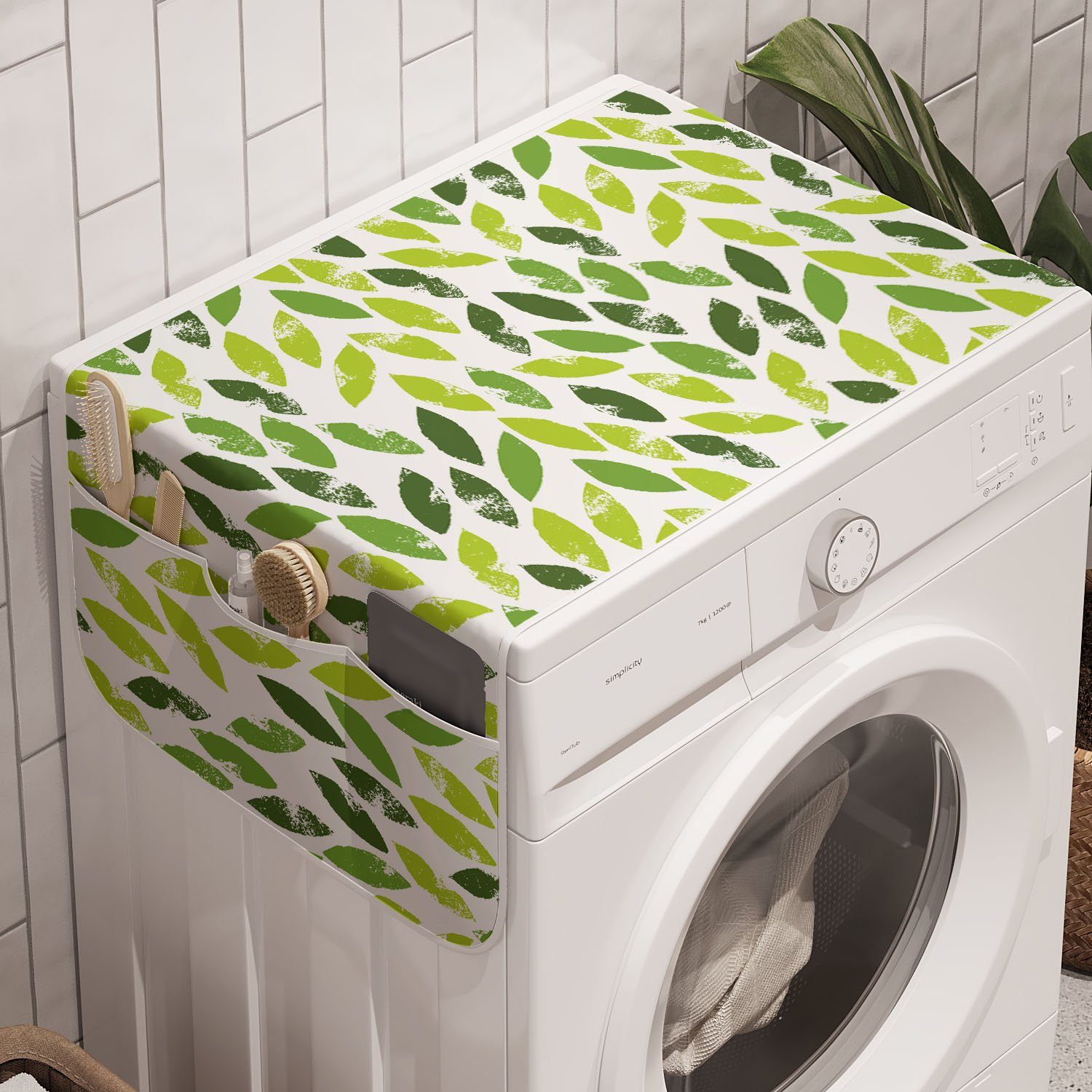 Elements Blätter Trockner, Laureate Waschmaschine Anti-Rutsch-Stoffabdeckung und Grunge Badorganizer Abakuhaus für