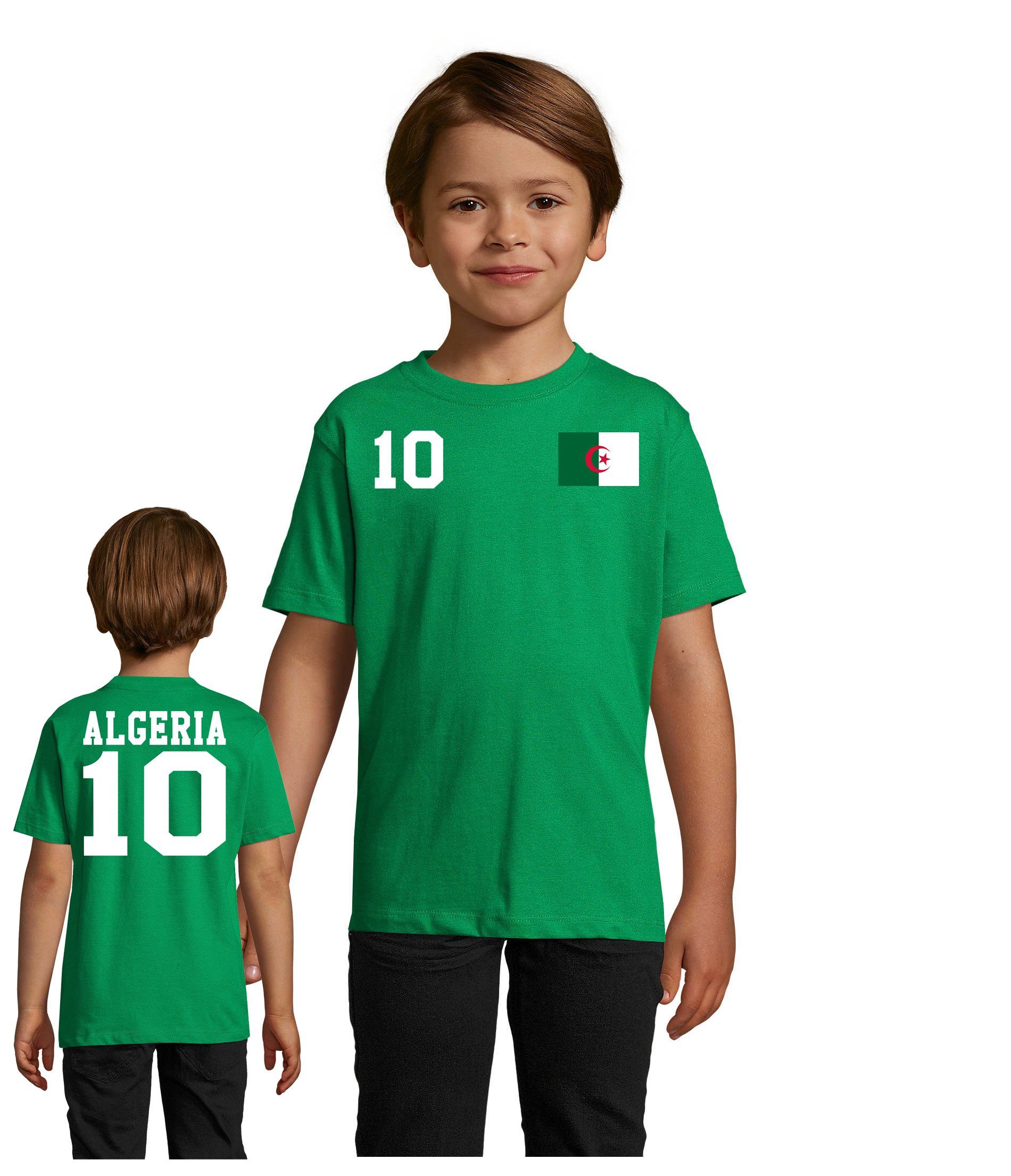 Blondie & Trikot Algeria Kinder Sport Fußball Afrika WM Brownie Algerien Weltmeister T-Shirt