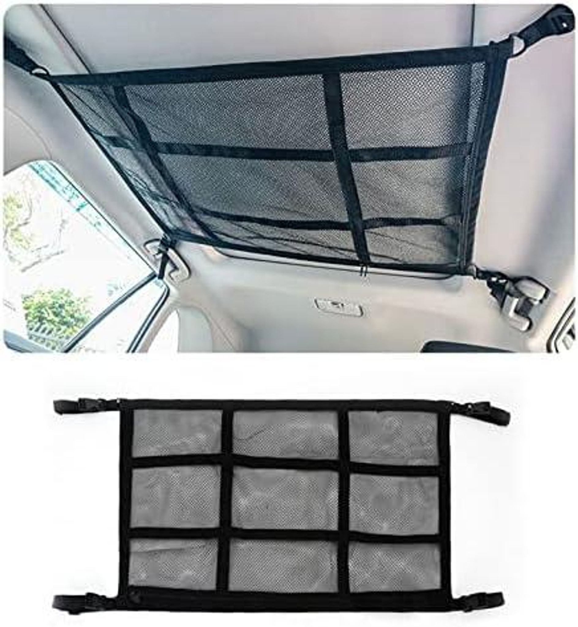 FELIXLEO Kofferorganizer Auto Gepäcknetz Dach Organizer 90x65cm doppellagig SUV Van