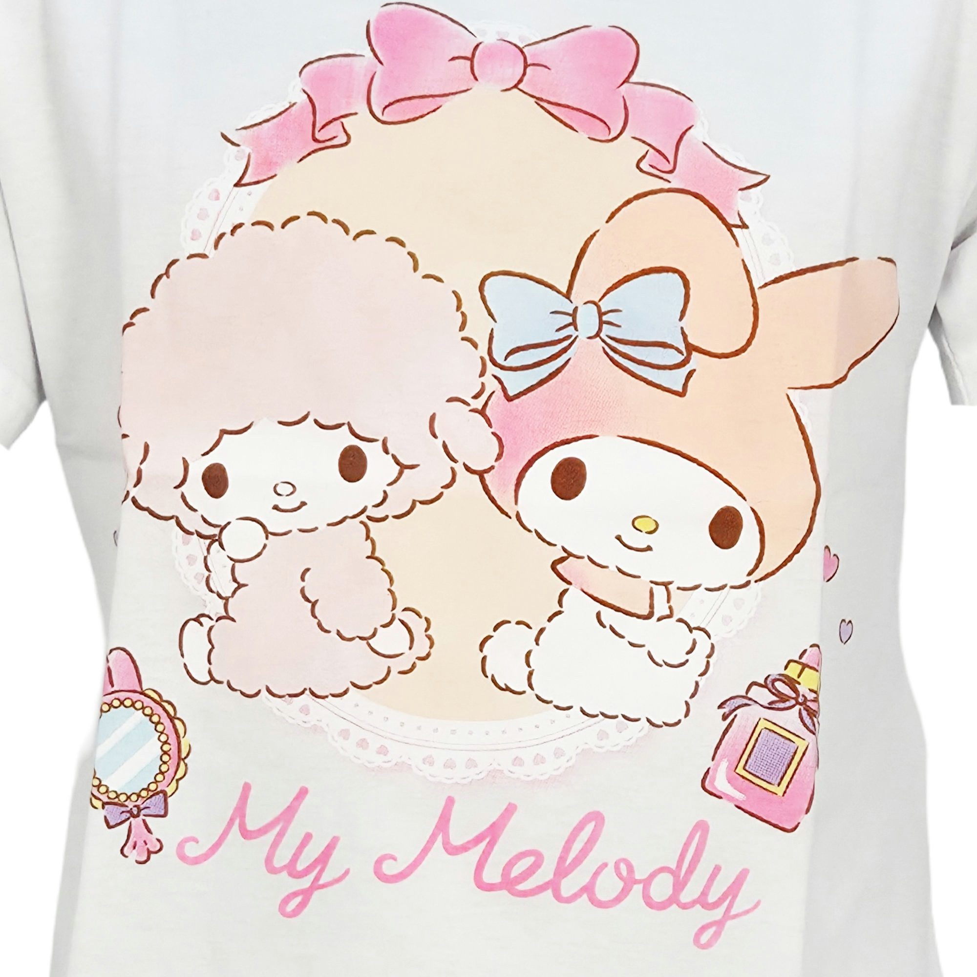 Hello Kitty Print-Shirt Hello Kitty my Melody Kinder Mädchen kurzarm T-Shirt Shirt 100% Baumwolle, Gr. 116 bis 158