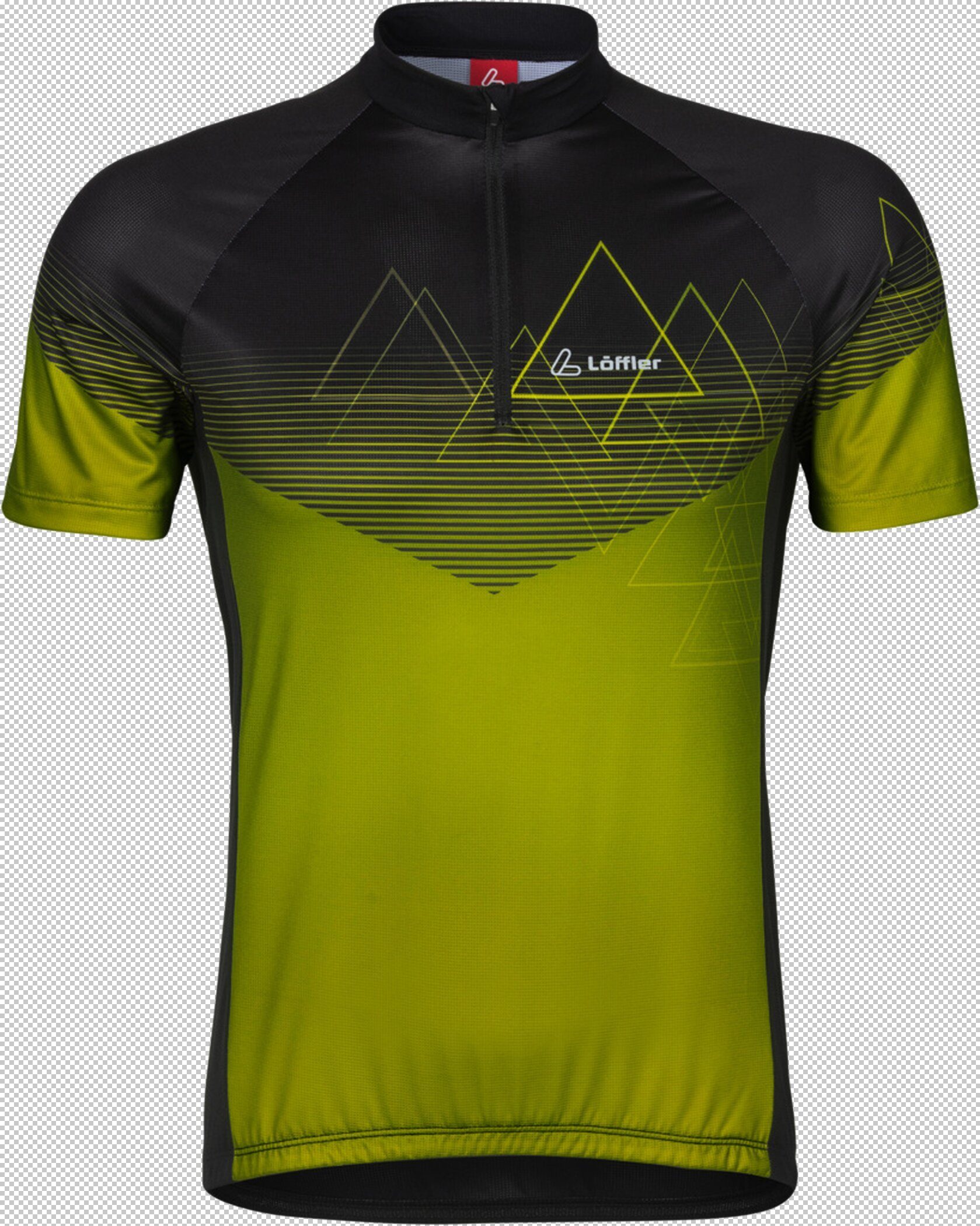 Radtrikot HR. BIKE-JERSEY PEAKS MID BLACK/LEMON
