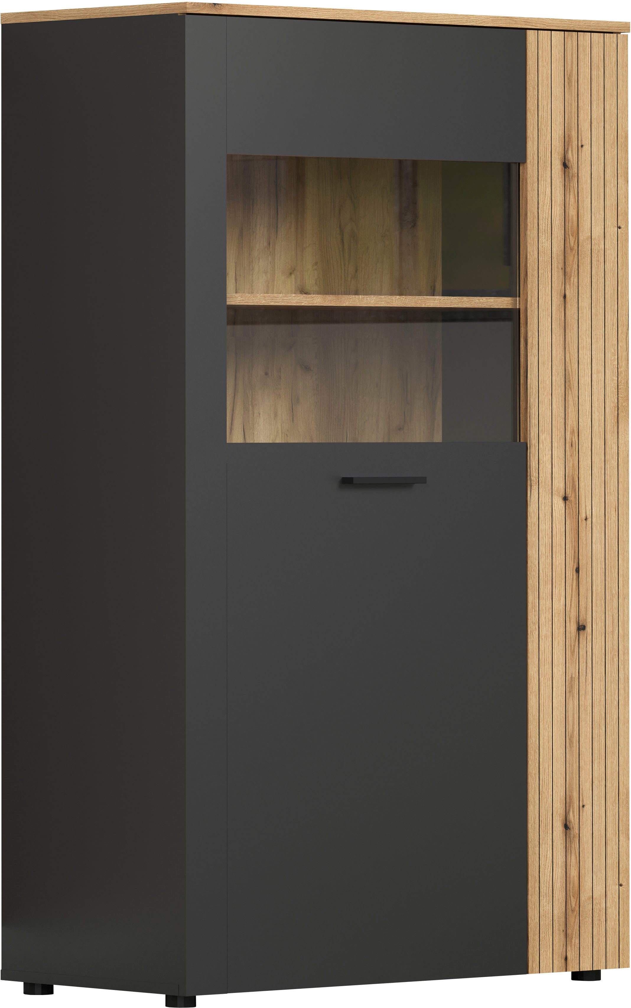 Home affaire Highboard Estepona (1 St), Highboard mit 2 Türen - (B/T/H) 90/42/146 cm