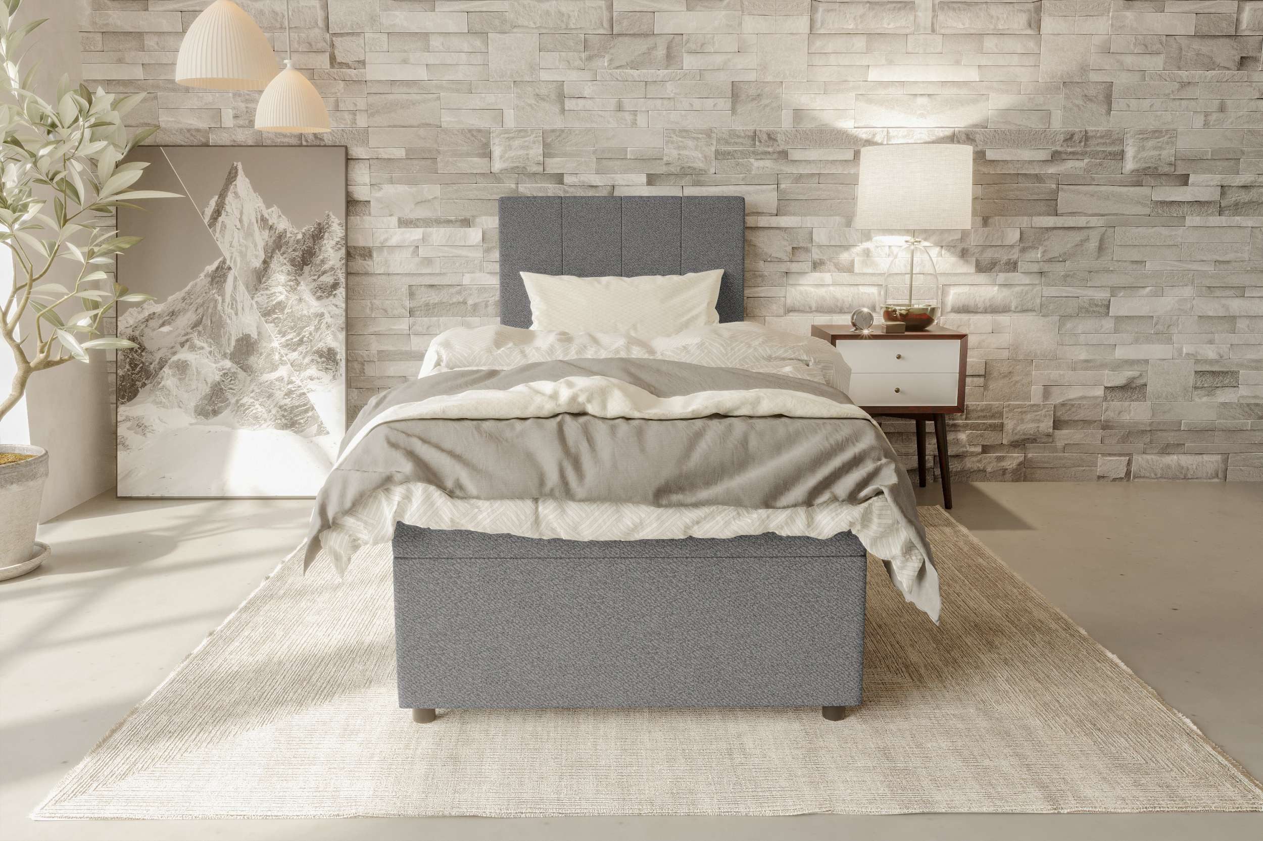 99rooms Boxspringbett Kira Mini (Schlafzimmerbett, Bett), 90/120x200 cm, in günstig online kaufen