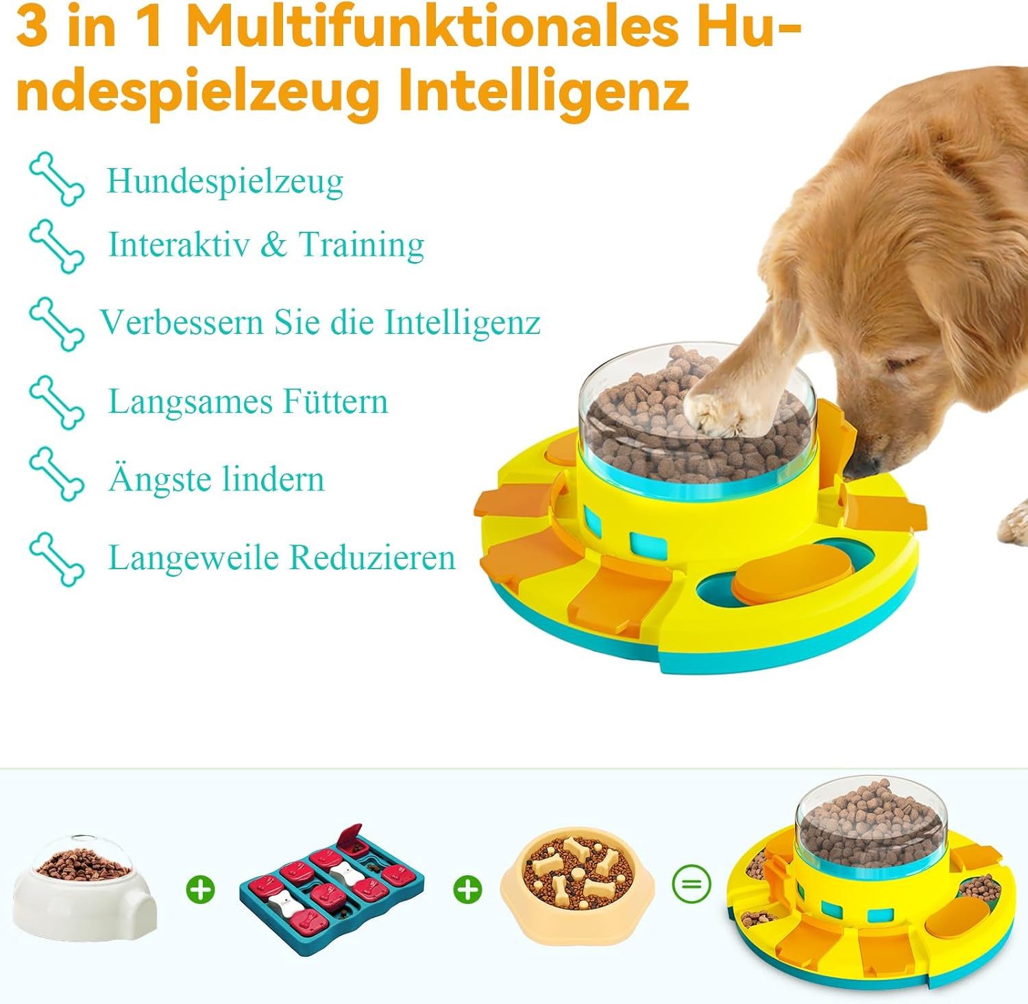 FELIXLEO Tier-Intelligenzspielzeug Hundespielzeug Intelligenz Spielzeug Stufe 2 Mittel für alle Hunde