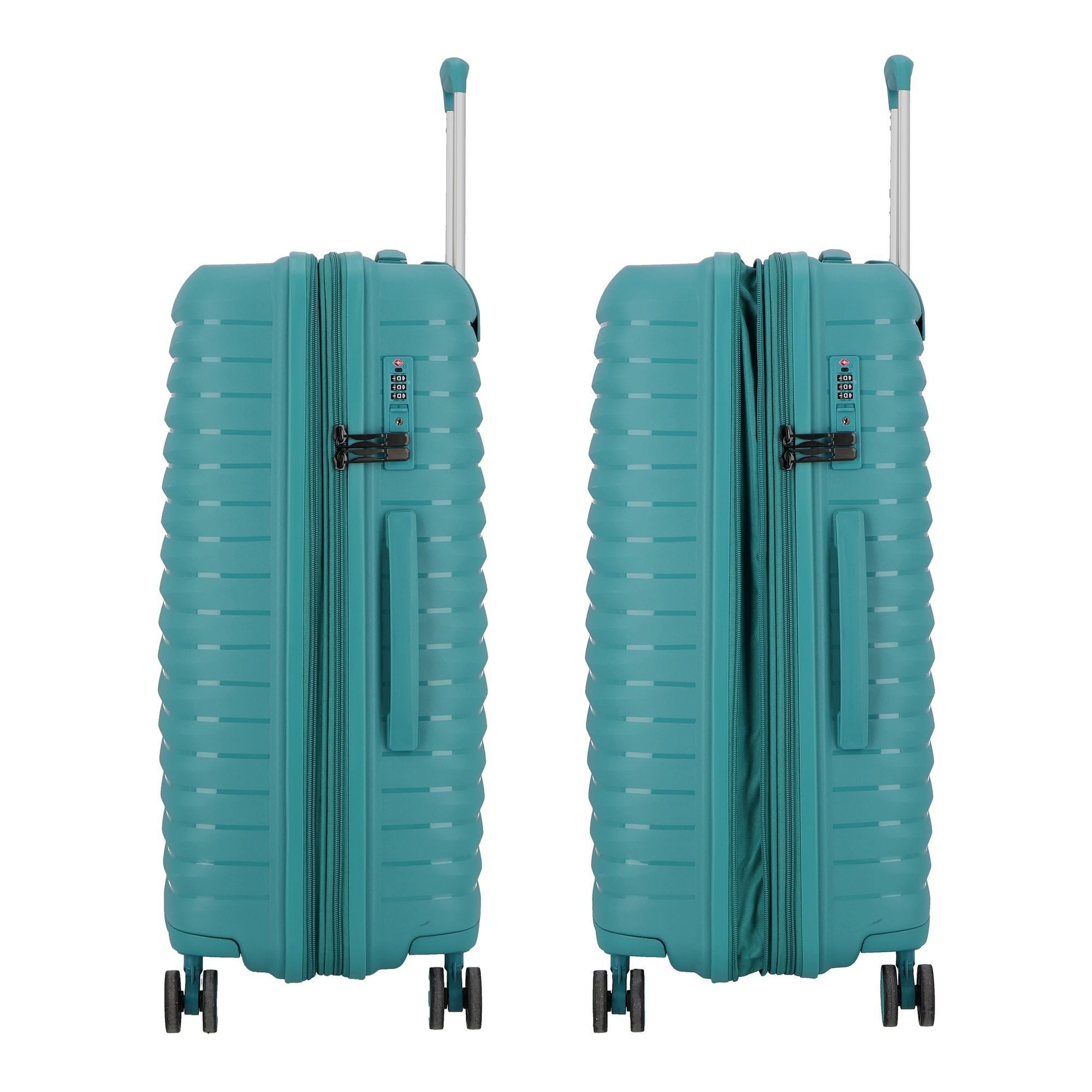 D&N Hartschalen-Trolley Travel Line, 4 Rollen, Polypropylen
