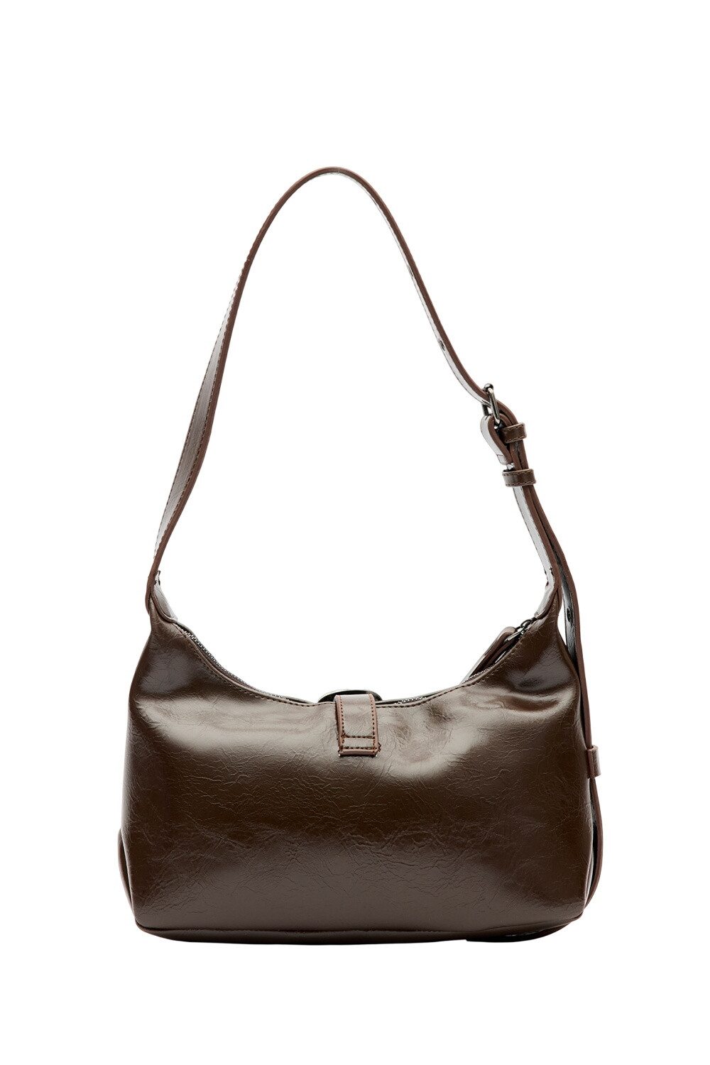 MANUKA Abendtasche SCHULTERTASCHE MIT KNOPFSCHNALLE, SCHWARZ