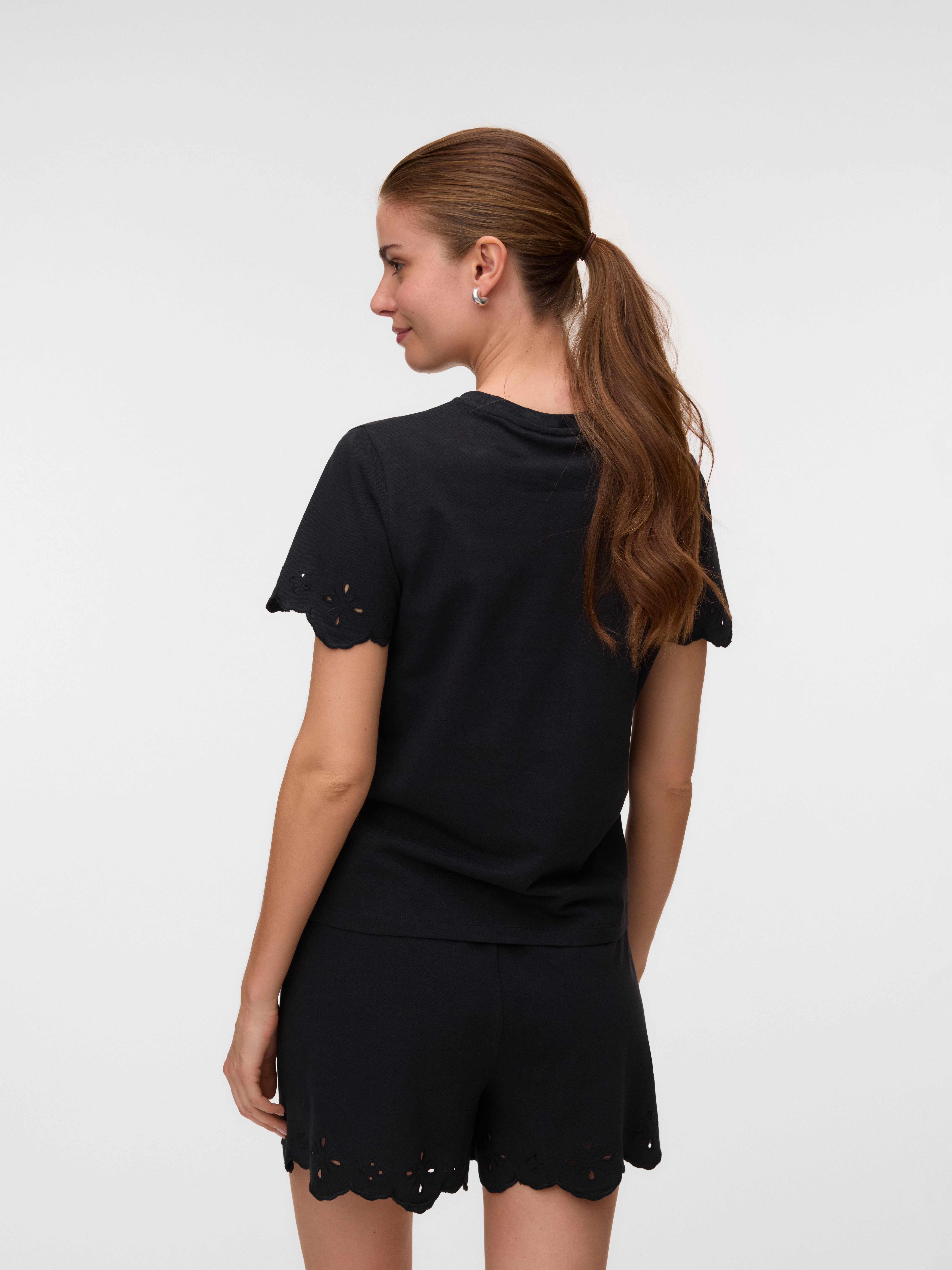 Vero Moda Kurzarmshirt VMLOUISE SS TOP JRS Baumwolle, regular fit – Bild 3 von 5