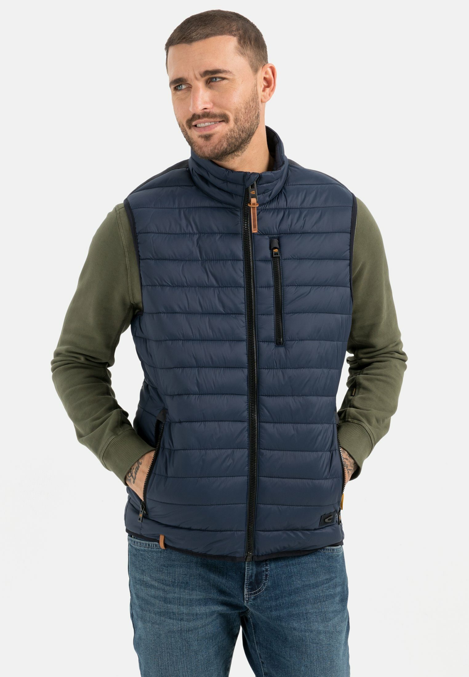 Steppweste mit horizontaler Steppung aus recyceltem Polyester
