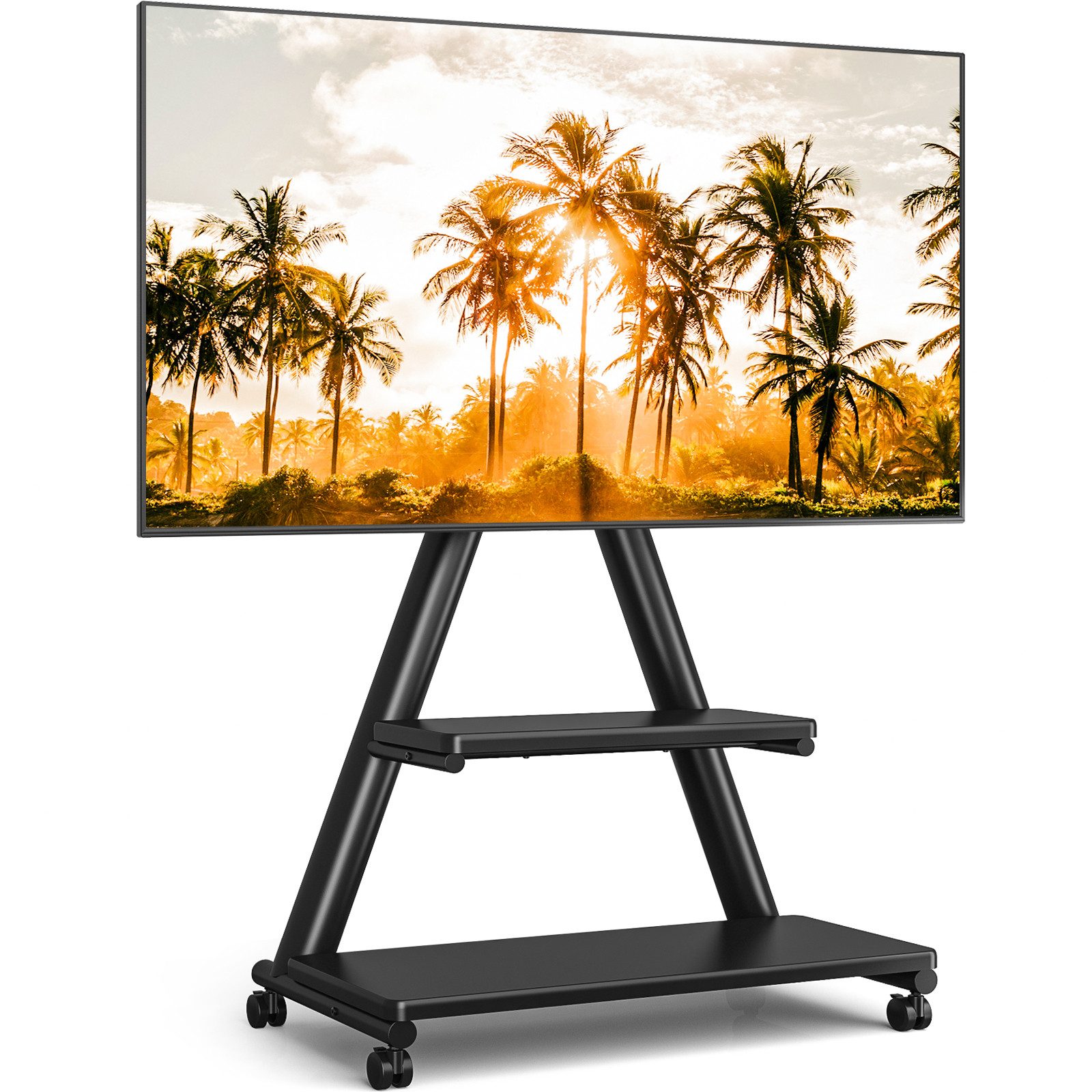 TVON TV-Ständer Rollständer für Fernseher Höhenverstellbar für 32-80 Zoll Fernseher, (bis 80 Zoll, 1-tlg., bis zu 68 KG Max. VESA 600 x 400 mm)