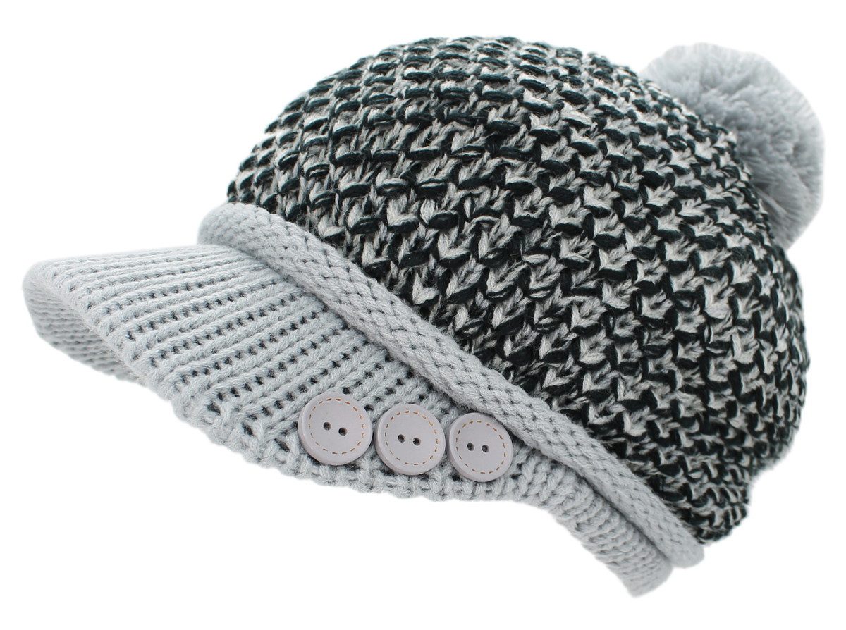 dy_mode Schirmmütze Damen Strickmütze Bunt Gestrickte Schirmmütze Winter Mü günstig online kaufen
