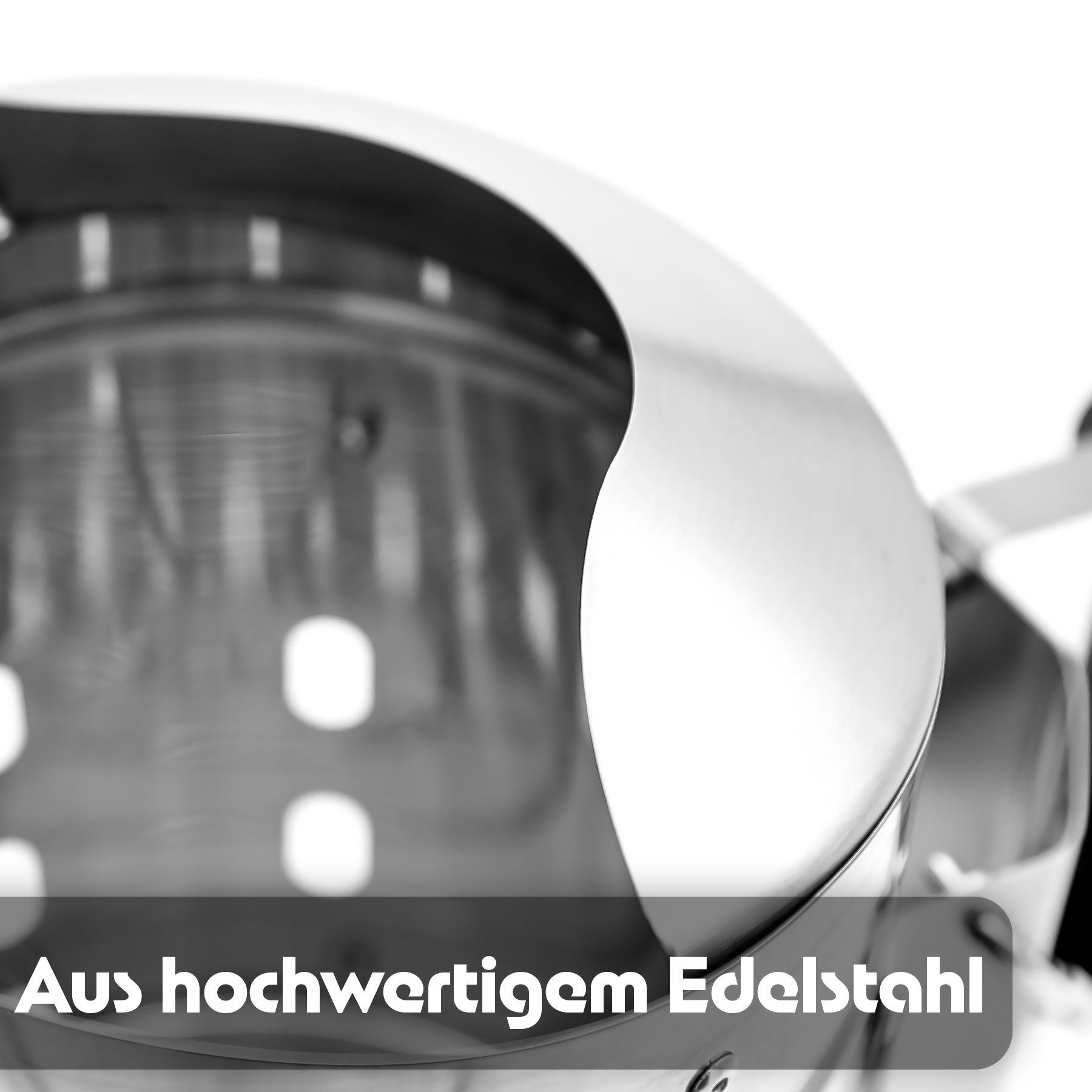 BigDean Anzündkamin Premium Anzündkamin, Hochwertiger Grillkohleanzünder aus Edelstahl (Packung, 1-tlg., Anzündkamin), Extra Robuste Edelstahlqualität, Für Kohle & Briketts geeignet
