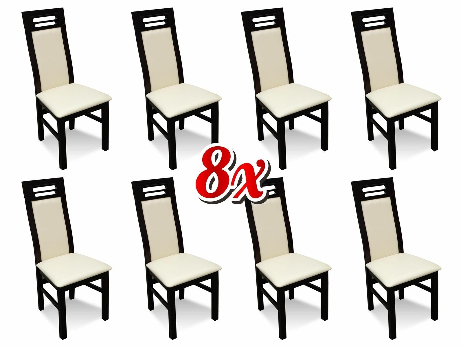 Sitzgruppe 8x Design Esszimmer Stuhl Komplette Stuhl, Set Neu Gruppen JVmoebel Garnitur Stühle