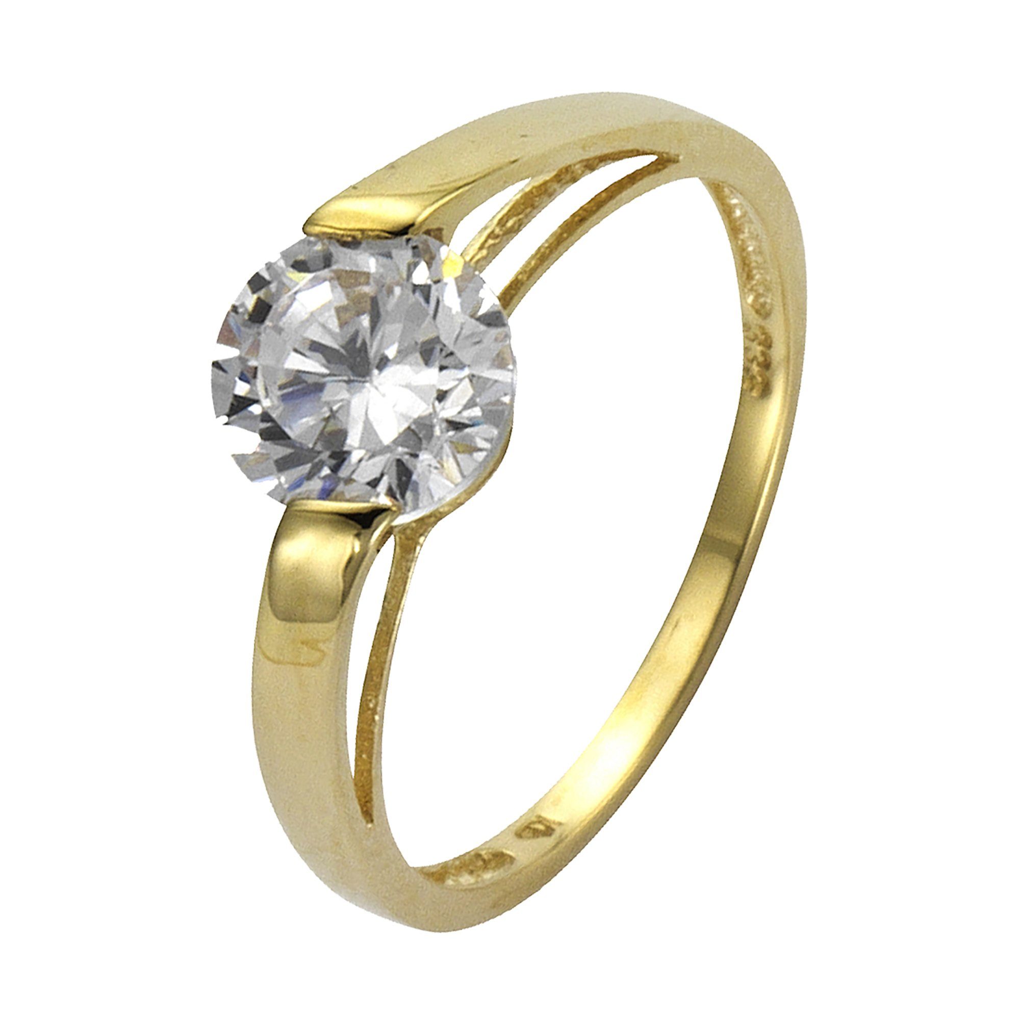 Fascination by Ellen K. Fingerring Gold 333 mit Zirkonia weiß 8mm günstig online kaufen