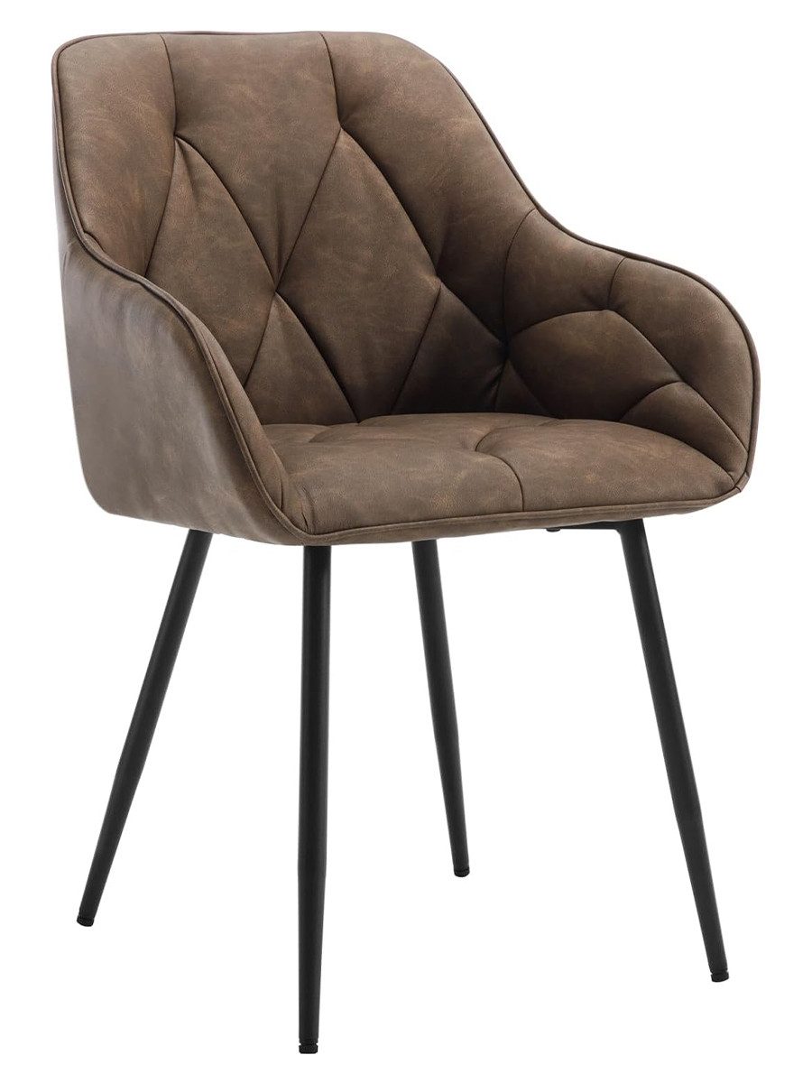 Woltu Polsterstuhl (1 St), Esszimmerstuhl ergonomischer aus Kunstleder