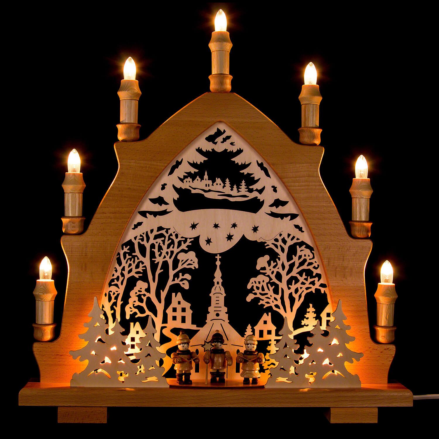 Schwibbogen Schwibbogen Kurrendesänger (43x44cm) von Kunstgewerbe Lenk & Sohn