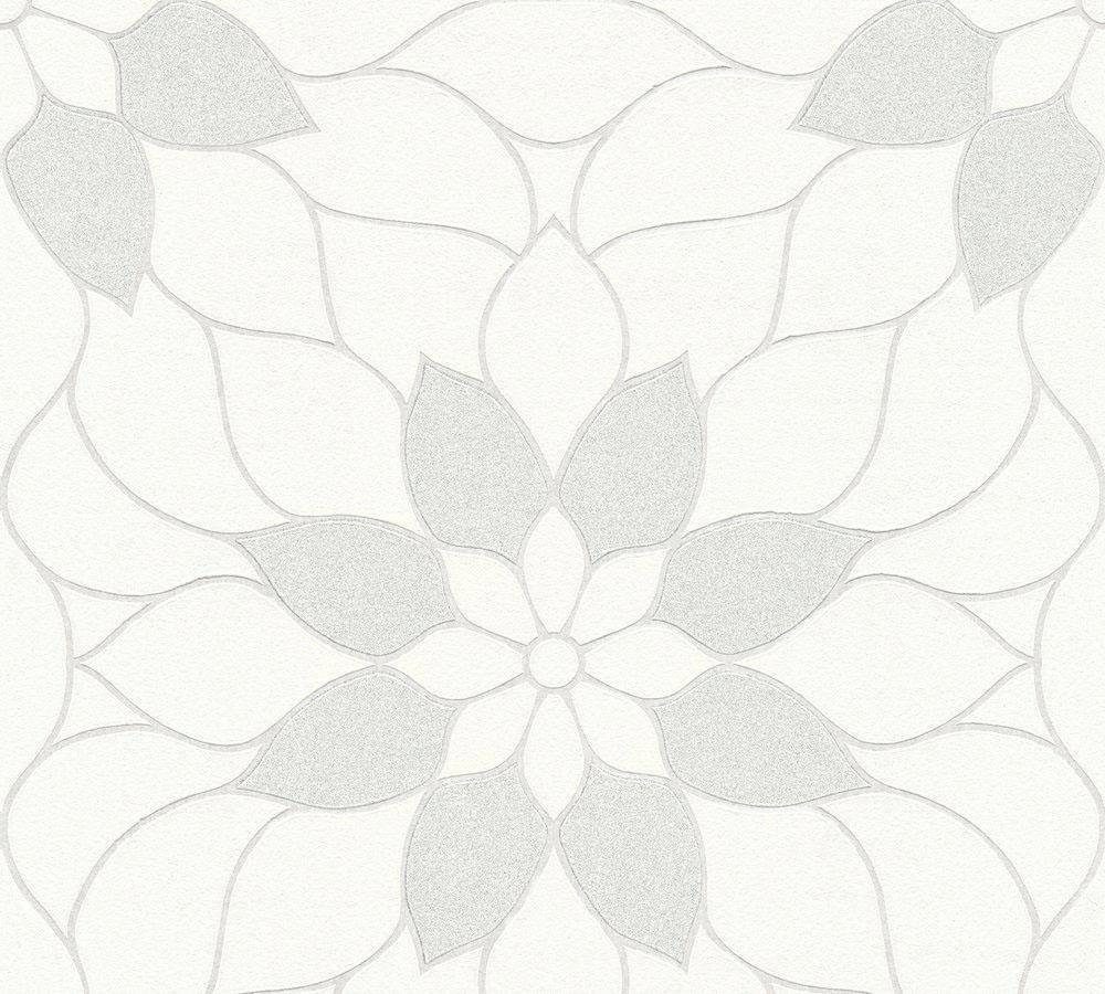 A.S. Création living walls Vliestapete Neue Bude 2.0, floral, Modern Tapete Blumen weiß