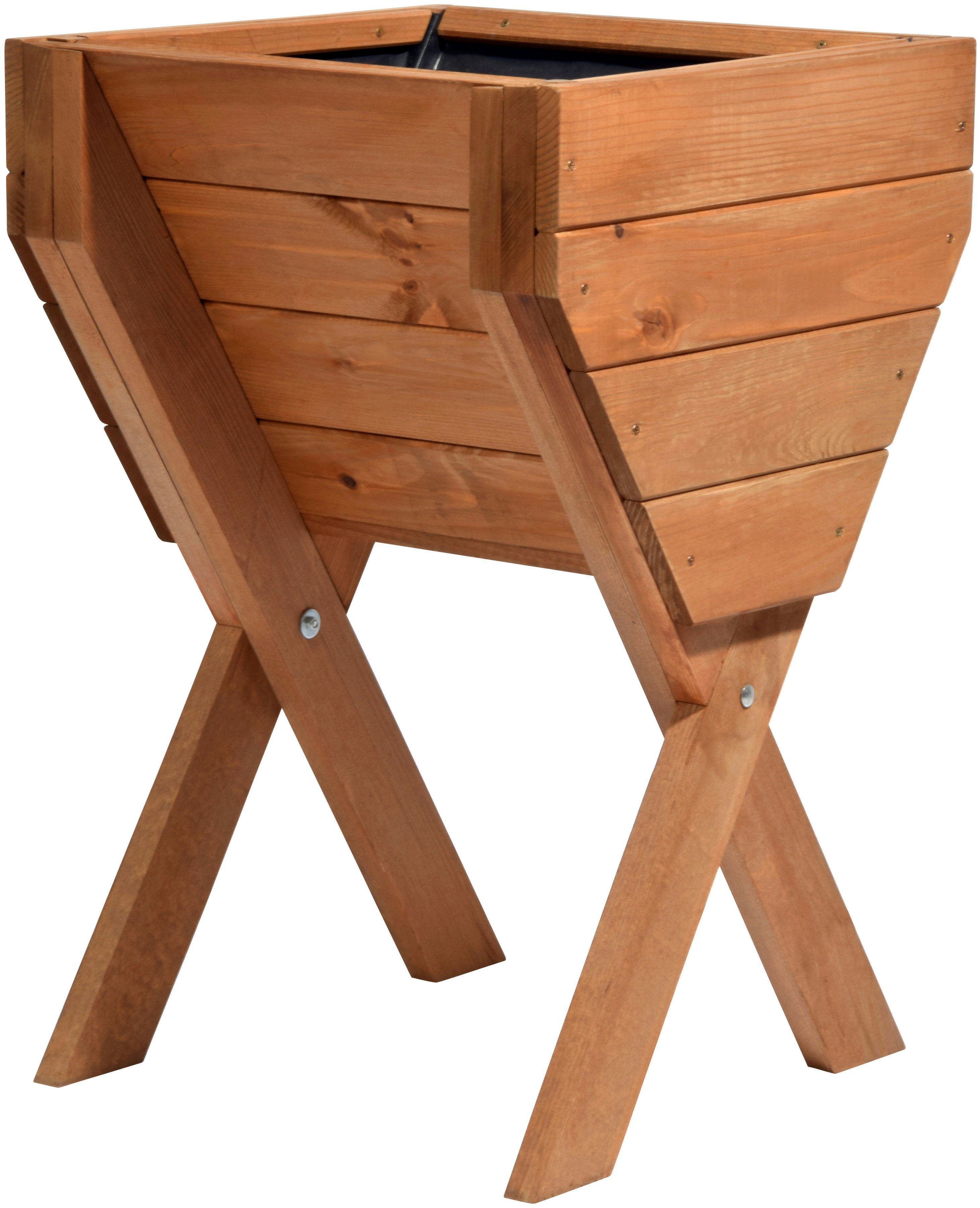 dobar Hochbeet, LxBxH: ca. 39x40x61 cm, inkl. Pflanzfolie