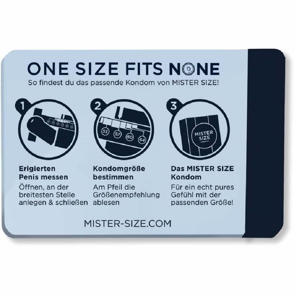 MISTER SIZE Kondome Condom Sizer Sprache: Deutsch, 1 St., bestimmen Sie jetzt Ihre Kondomgröße