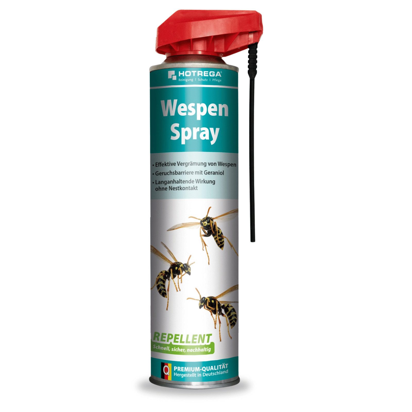 HOTREGA® Wespenspray 600 ml, Wespenabwehr für Haus, Garten, Dach, Balkon uvm., 0.6 l