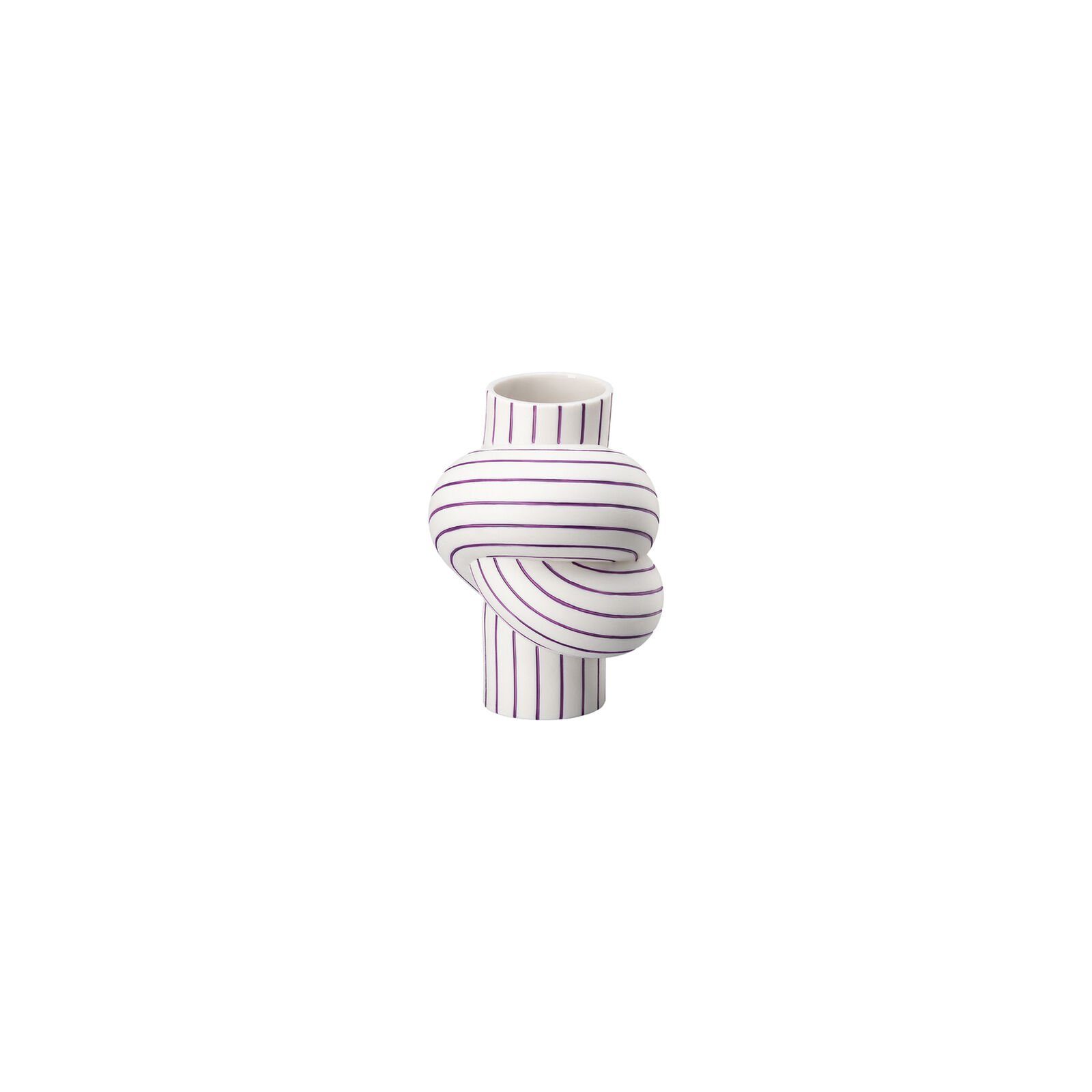 12 Node Porzellan Dekovase St) Lila (1 cm Rosenthal Stripes Vase modern Apple Streifen