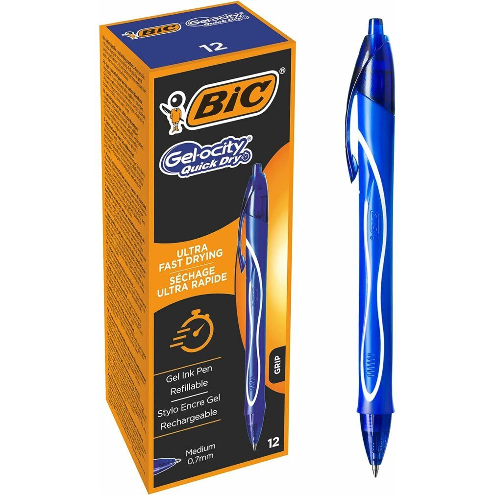 BIC Gelschreiber Gel-Stift Gel-Ocity Blau 0,3 mm (12 Stück)