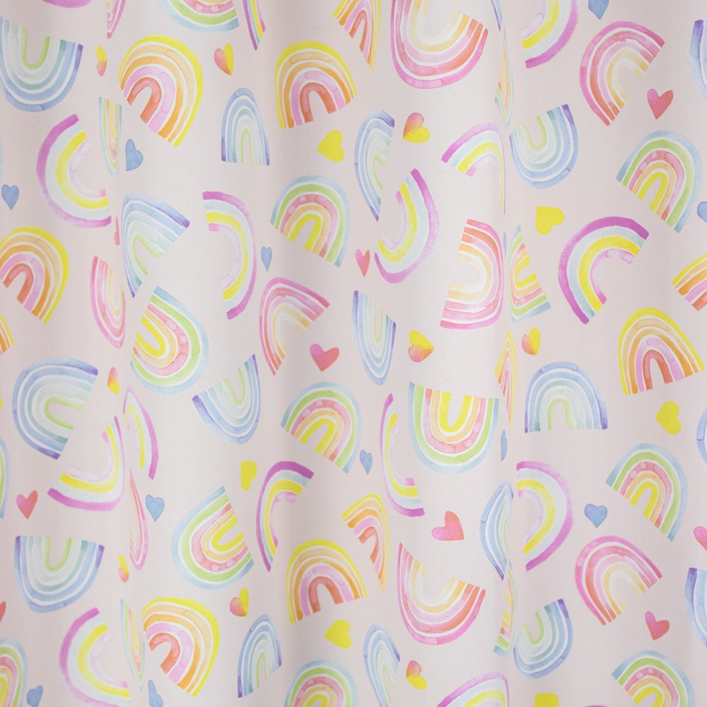 EXPERIENCE Verdunkelungsvorhang Ösenschal Ösenvorhang verdunkelnd Verdunklungsschal Thermovorhang Miana Regenbogen 145x245 cm (1 St), Ösen, Kinderzimmer – Bild 5 von 5